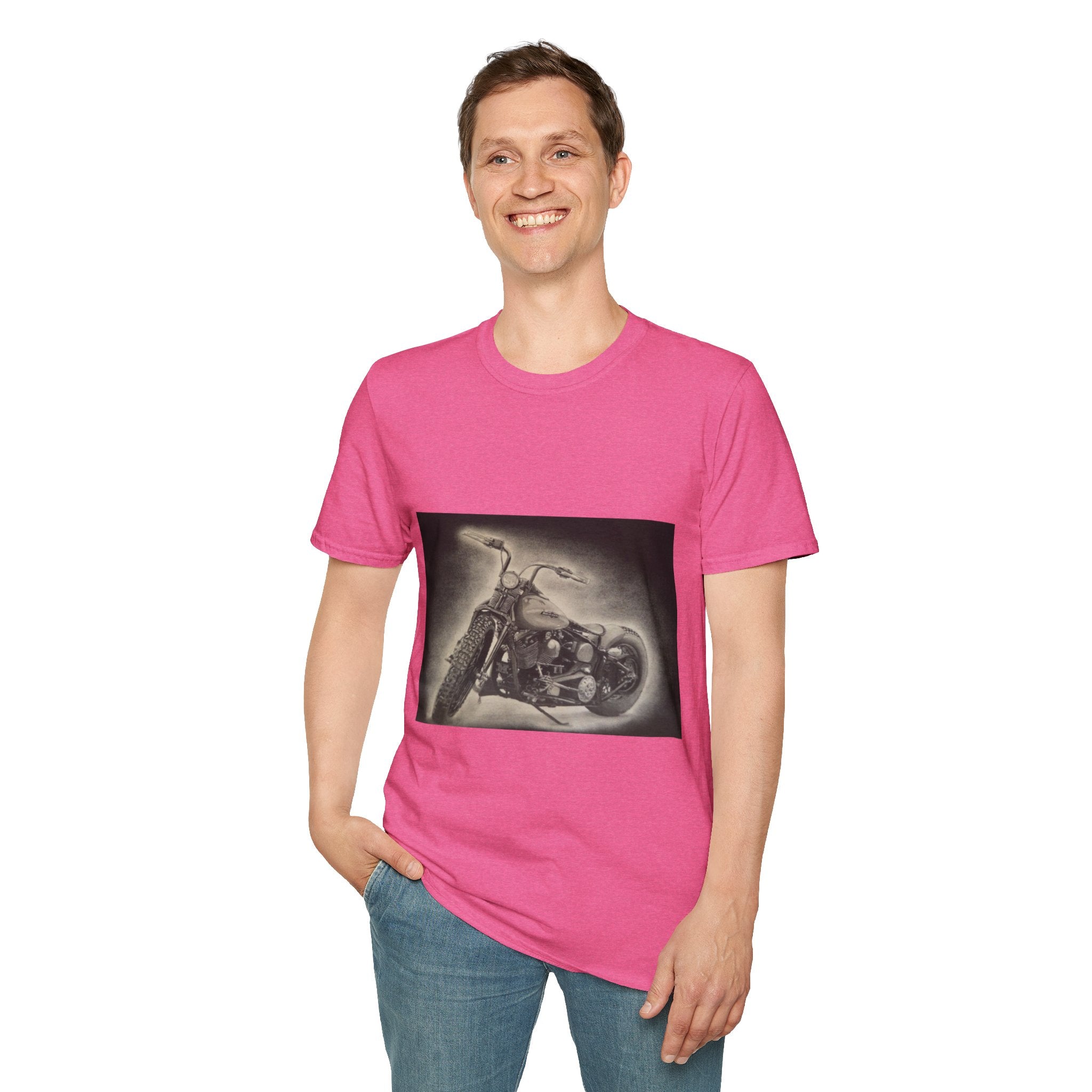 Custom Bobber Bike Canvas T-Shirt