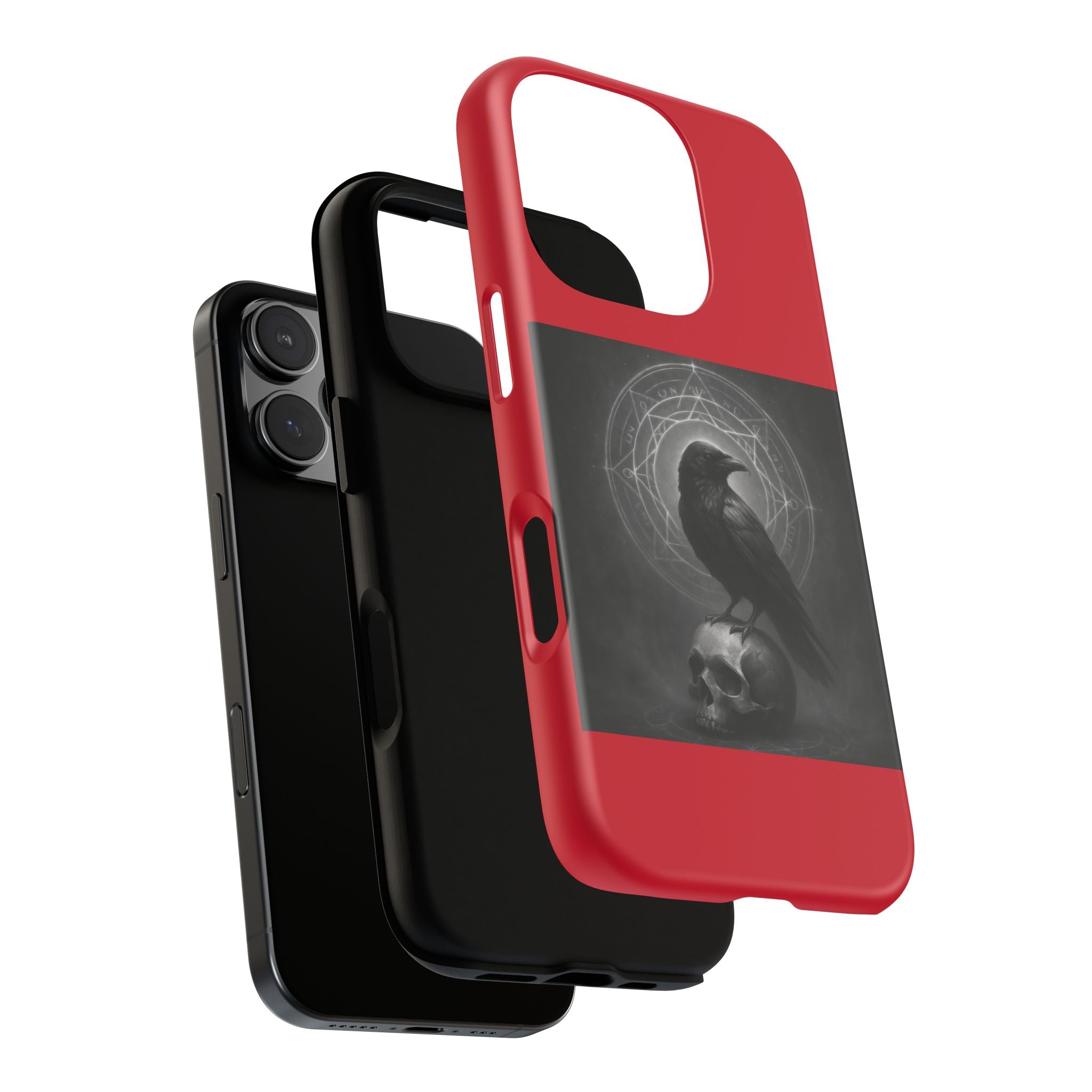 Occult Raven Sigil & Skull Art Cases