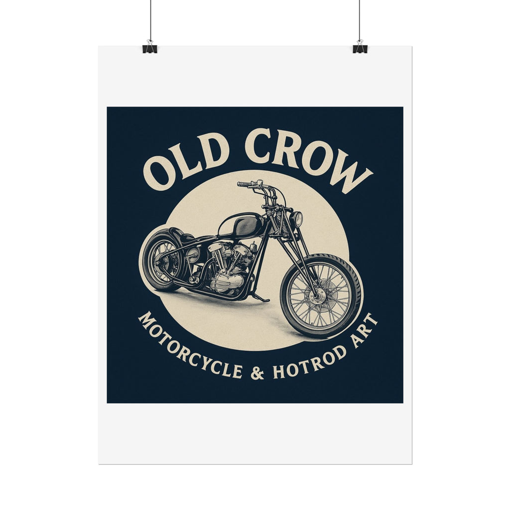 Old Crow Rolled Poster, Retro Wall Decor
