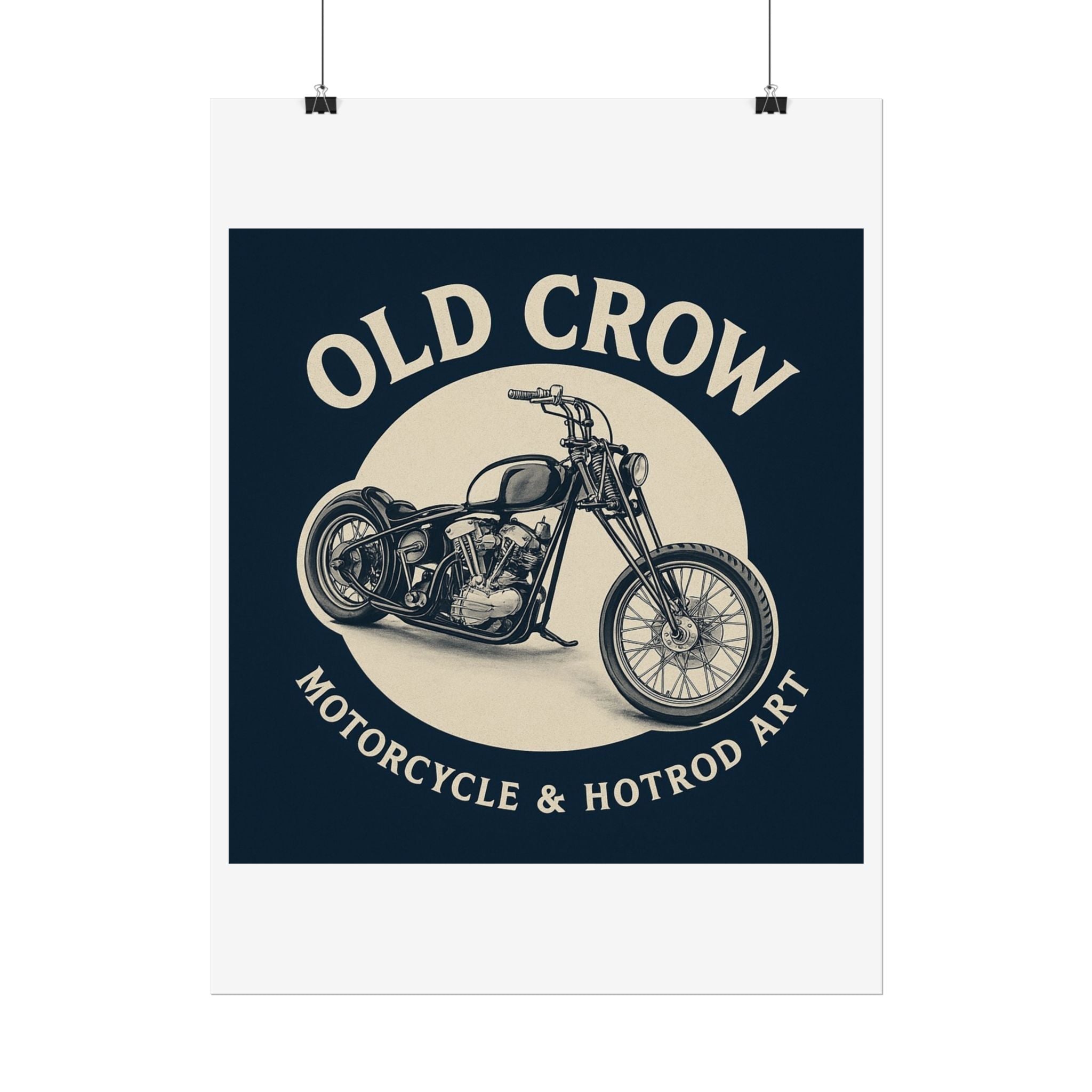 Old Crow Rolled Poster, Retro Wall Decor