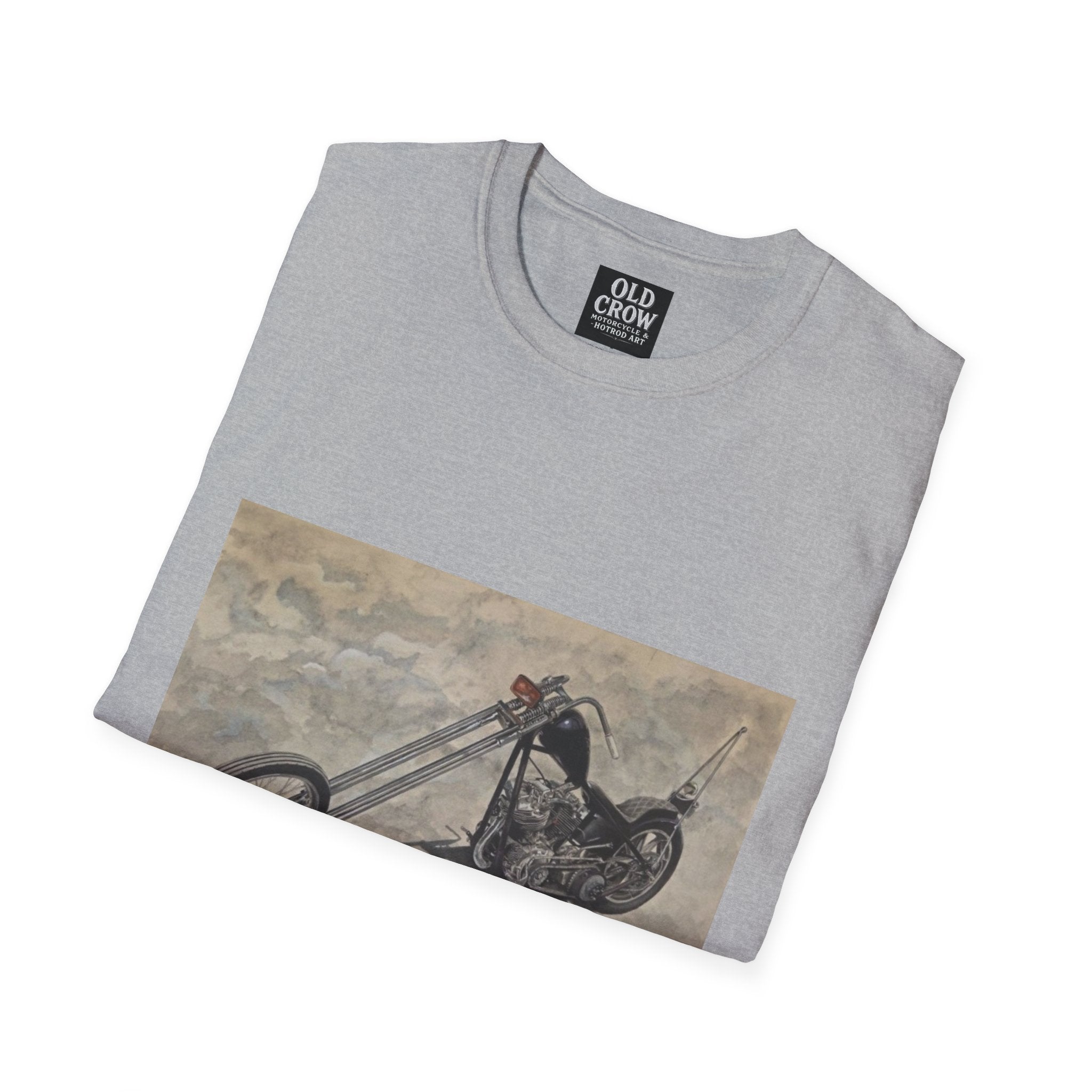 Retro Chopper Motorcycle Poster T-Shirt