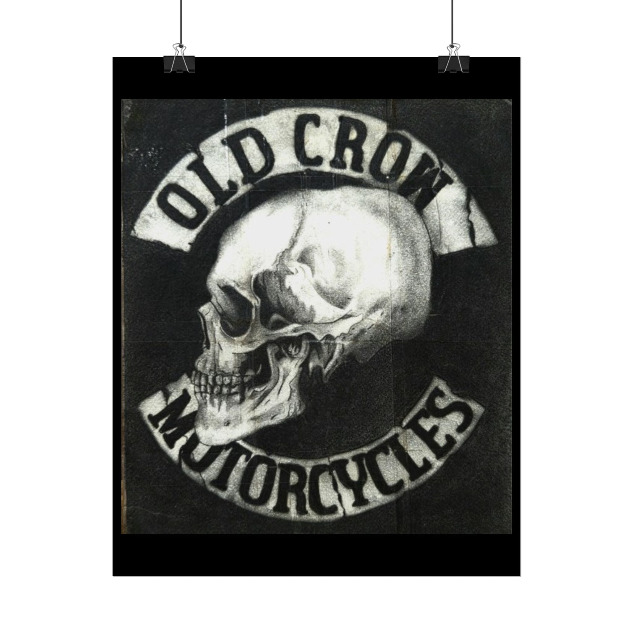 Vintage Motorcycle Skull Rolled Posters