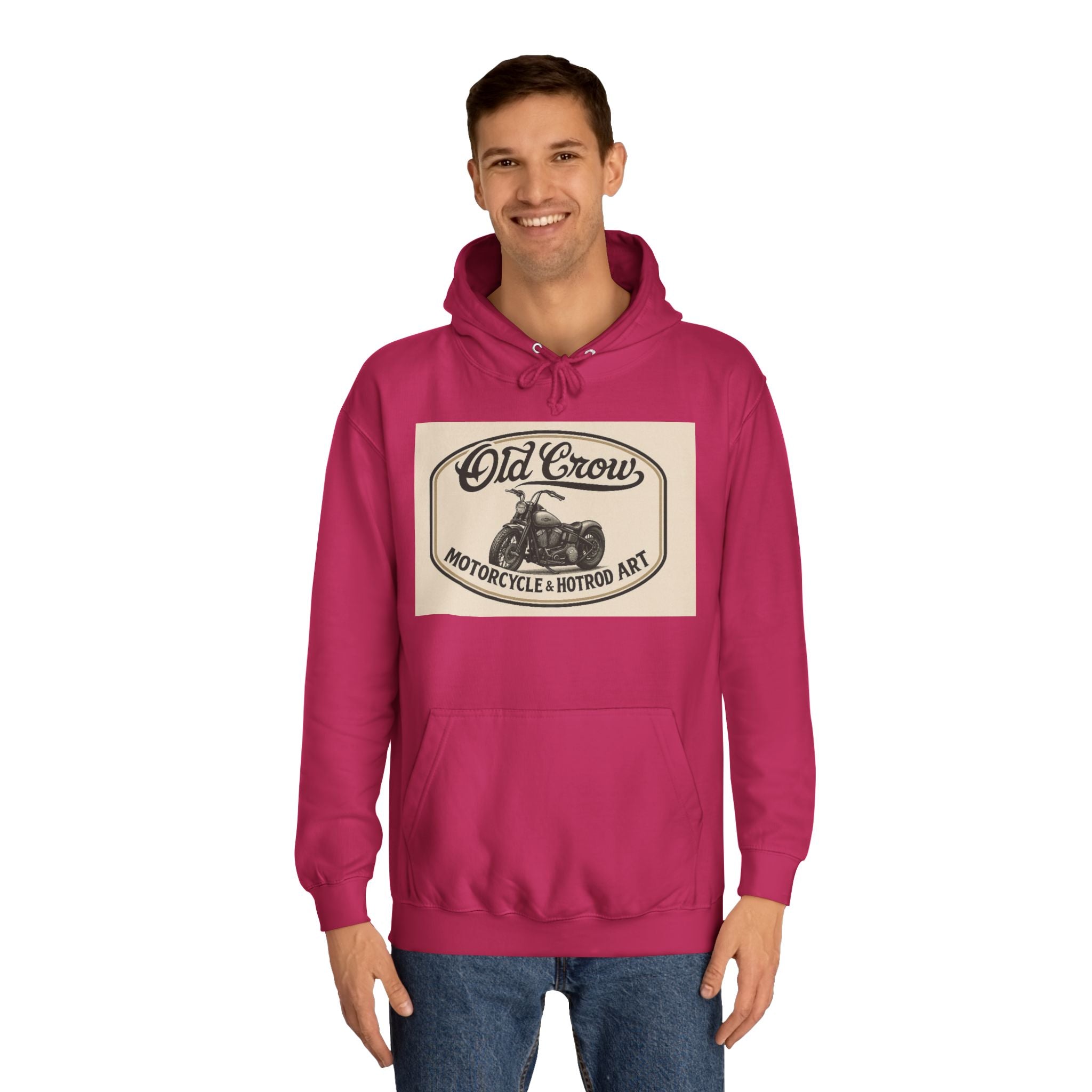 Old Crow Motorcycle & Hotrod College Hoodie