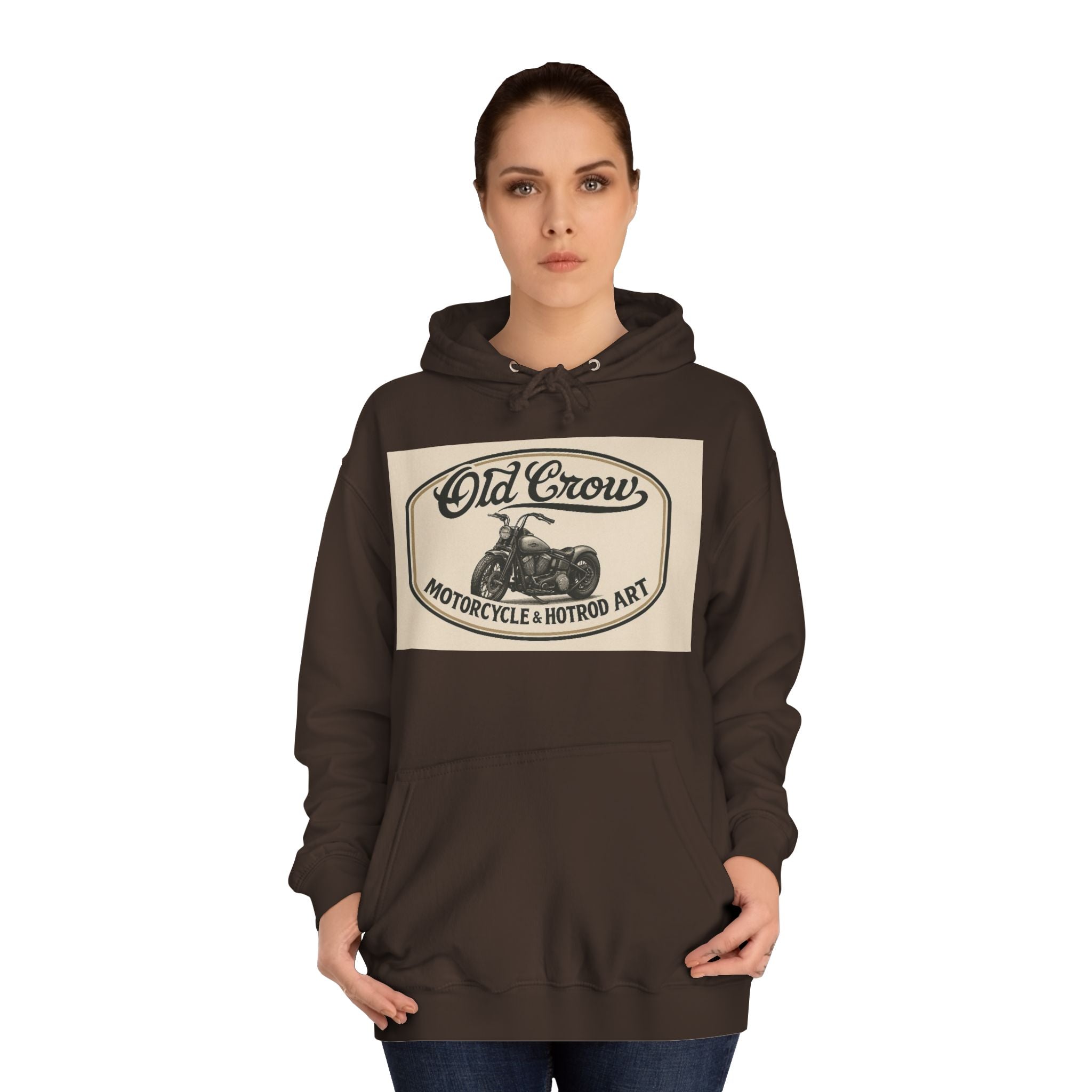 Old Crow Motorcycle & Hotrod College Hoodie