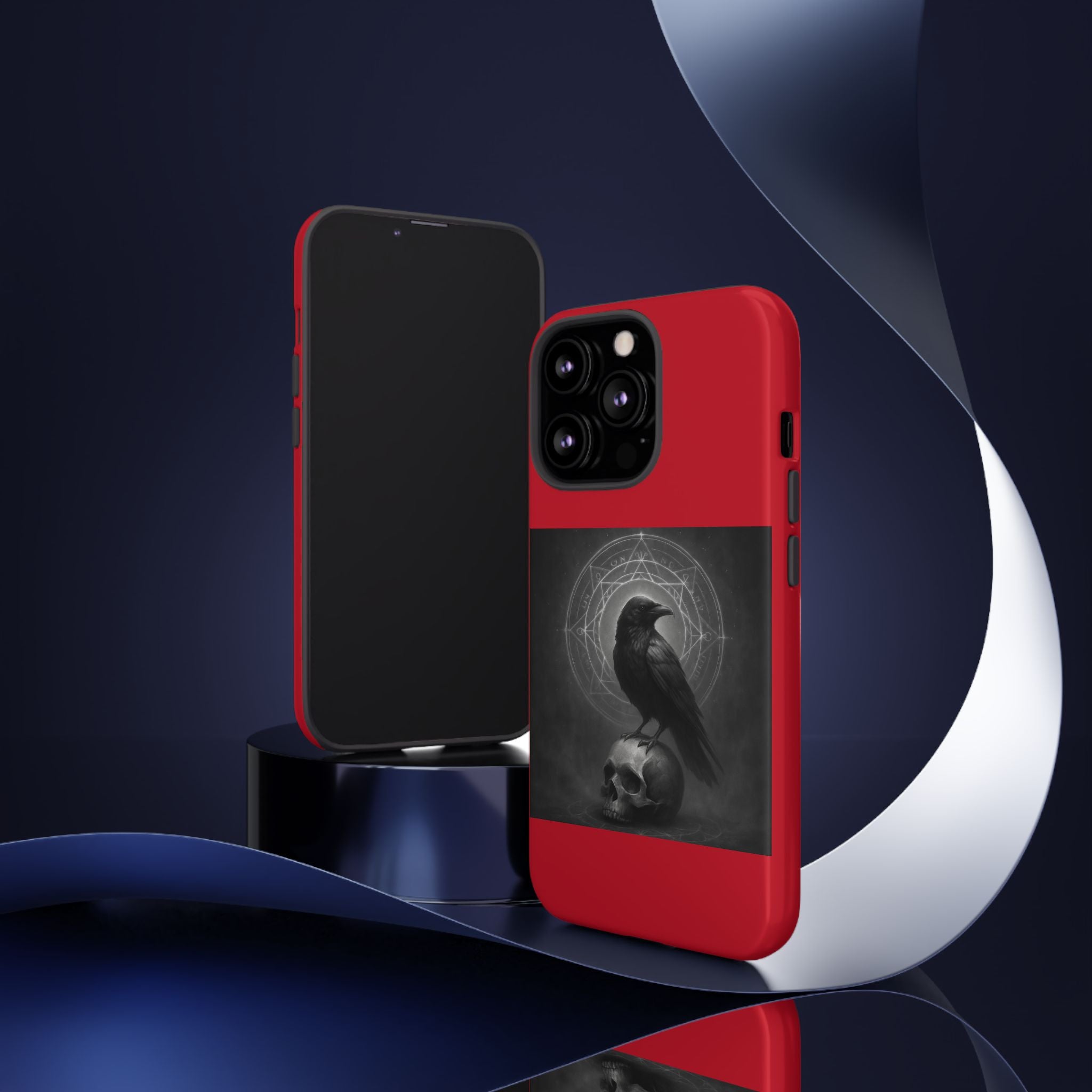 Occult Raven Sigil & Skull Art Cases
