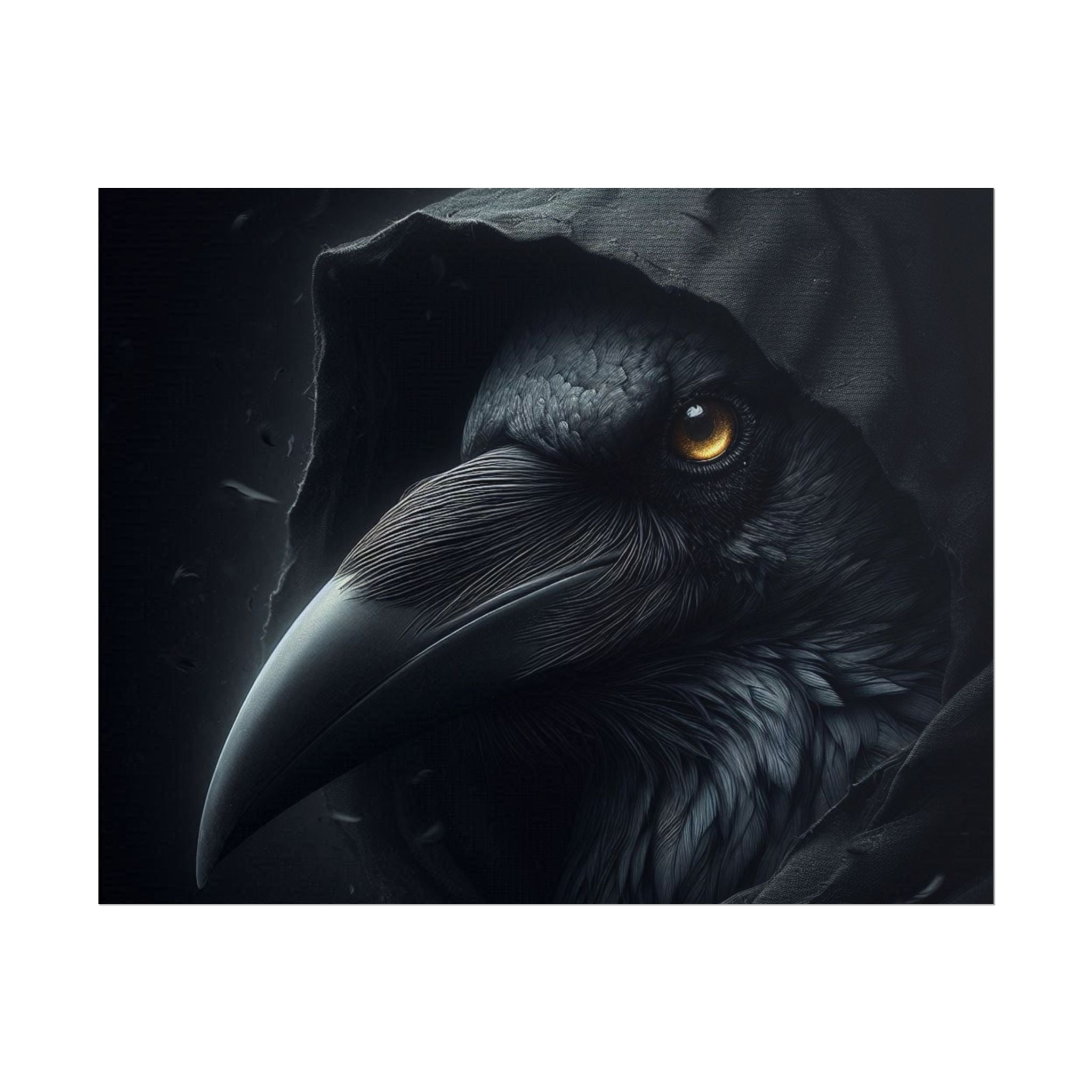 Dark Raven Hooded Rolled Poster