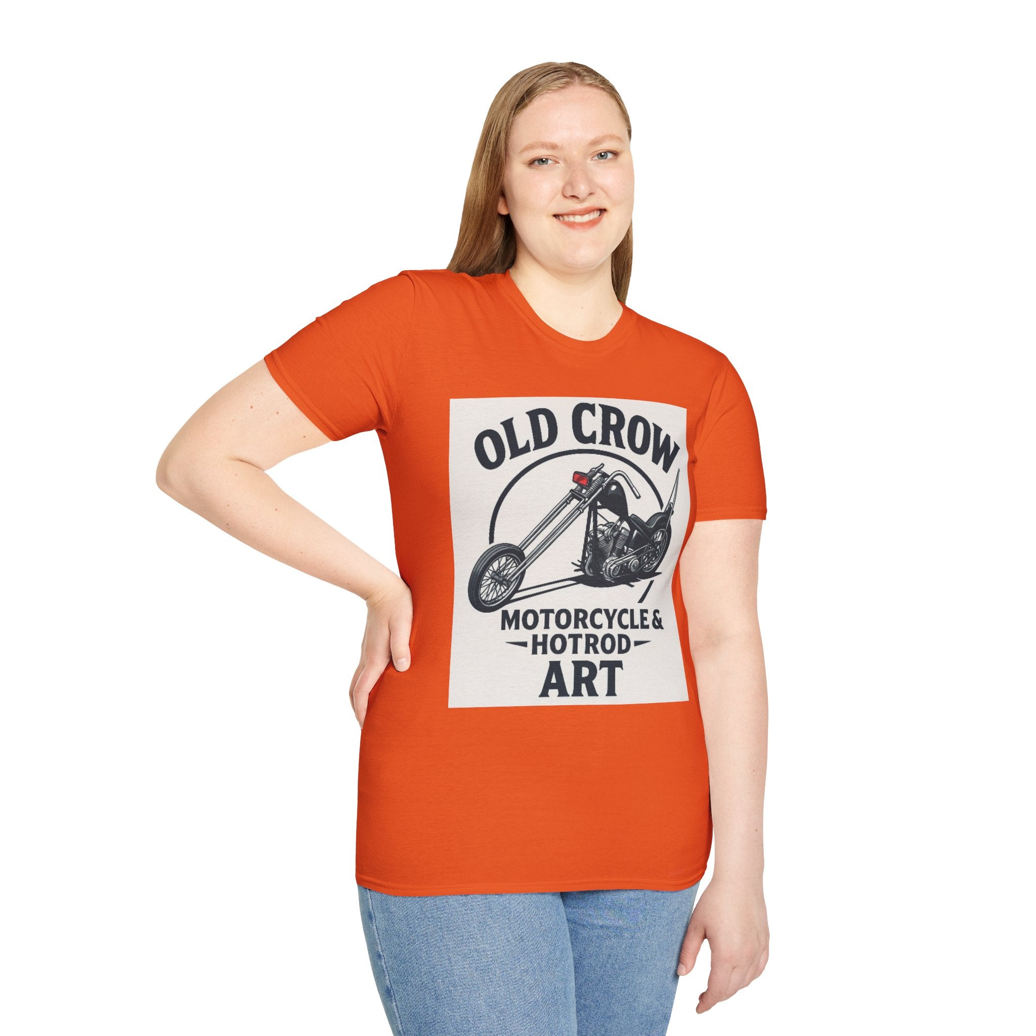 Old Crow Long Fork Chopper Sticker T-Shirt