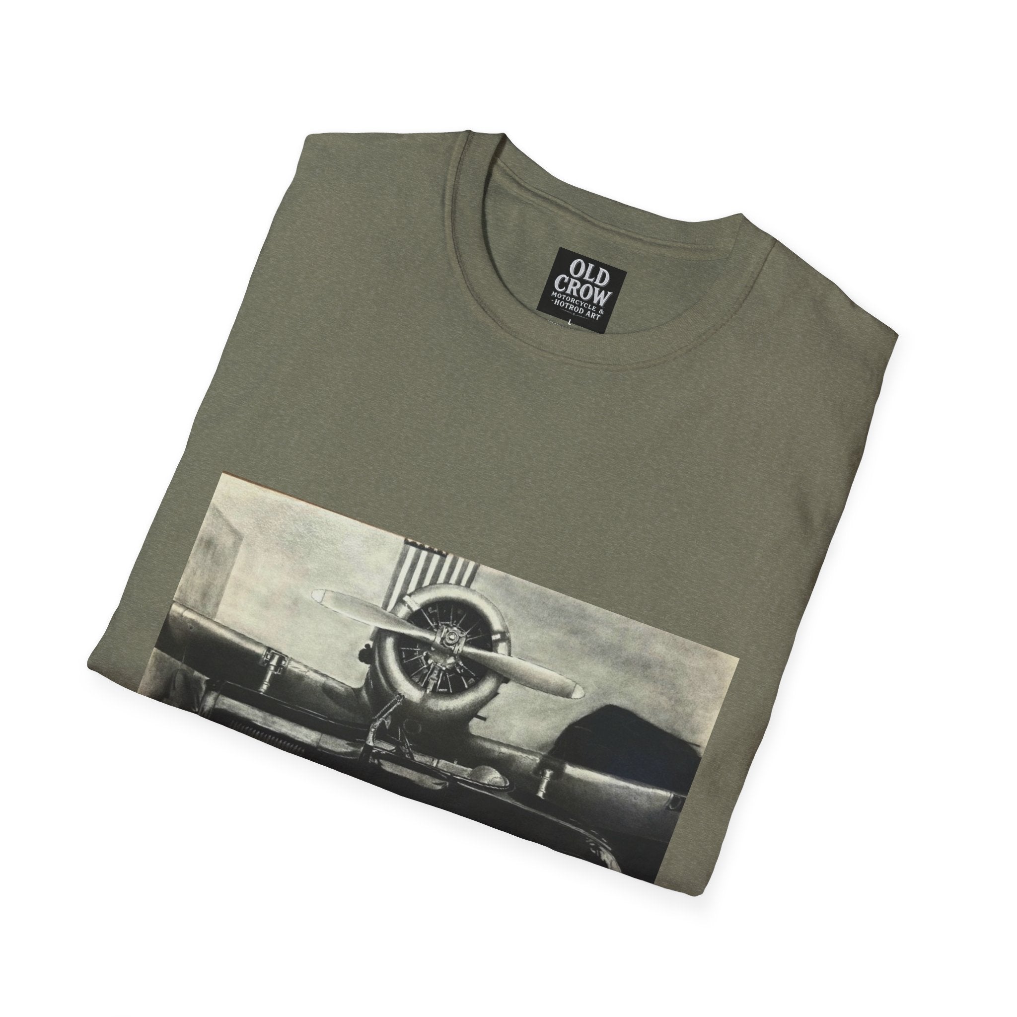 Speed & Sky Softstyle T-Shirt, WW2 Airplane, Hotrod Roadster