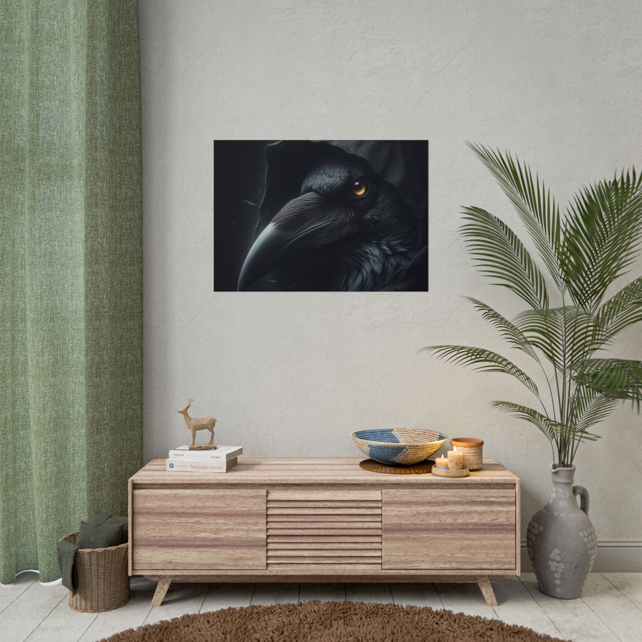 Dark Raven Hooded Rolled Poster