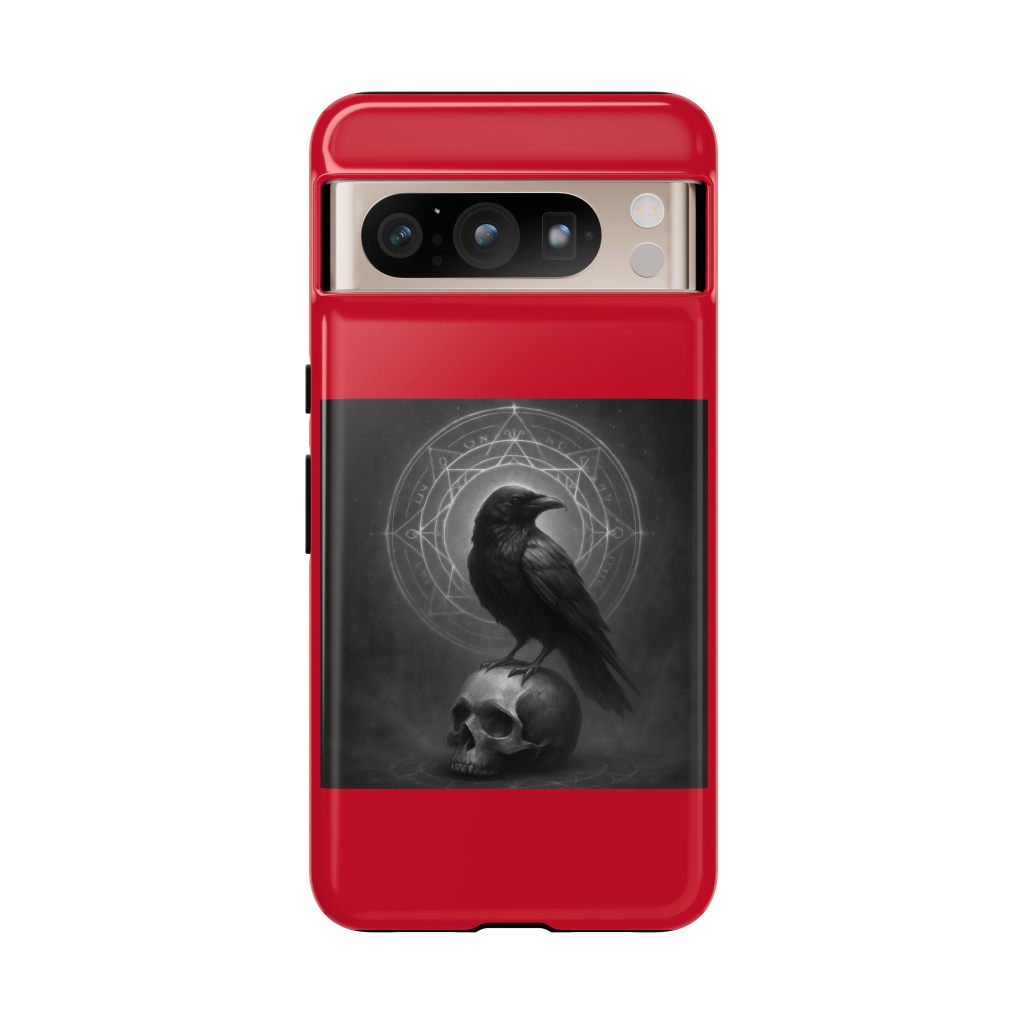 Occult Raven Sigil & Skull Art Cases