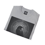 Dark Magic Raven Illustration T-Shirt, Black & White