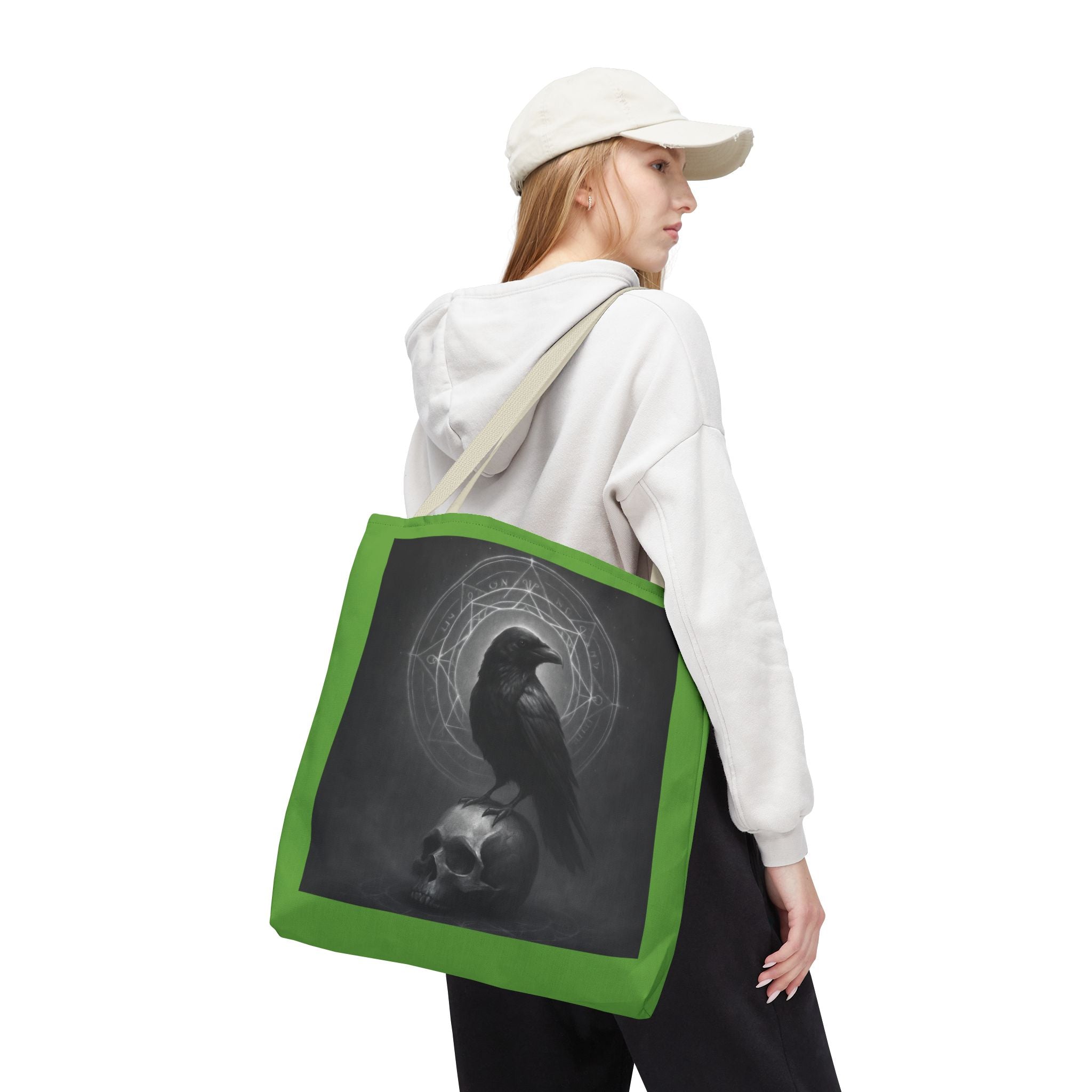 Black Raven & Skull Magic  Tote Bag