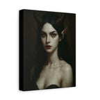 Gothic Art Canvas Print, Demon Aesthetic Home Decor, Dark Fantasy Wall Art, Witchy Room Decoration, Unique Gift for Halloween, Edgy Art