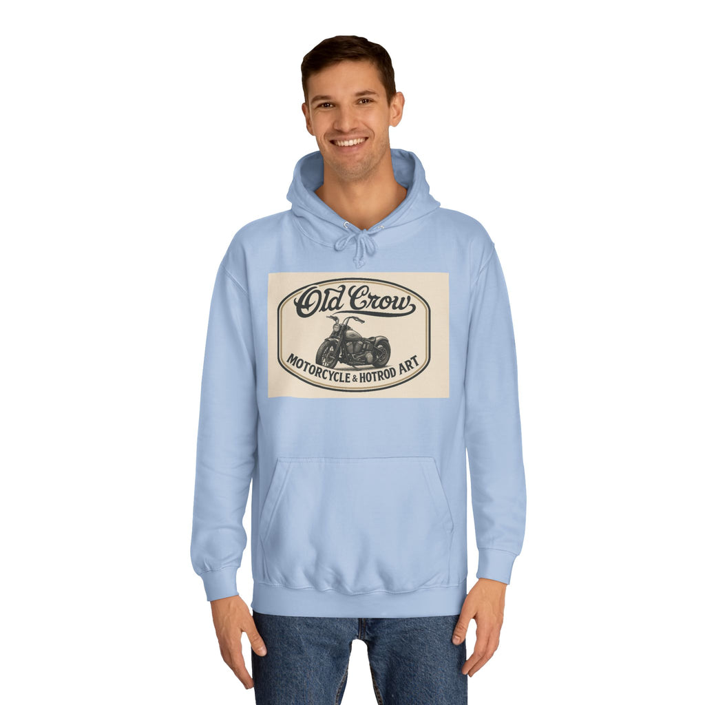 Old Crow Motorcycle & Hotrod College Hoodie