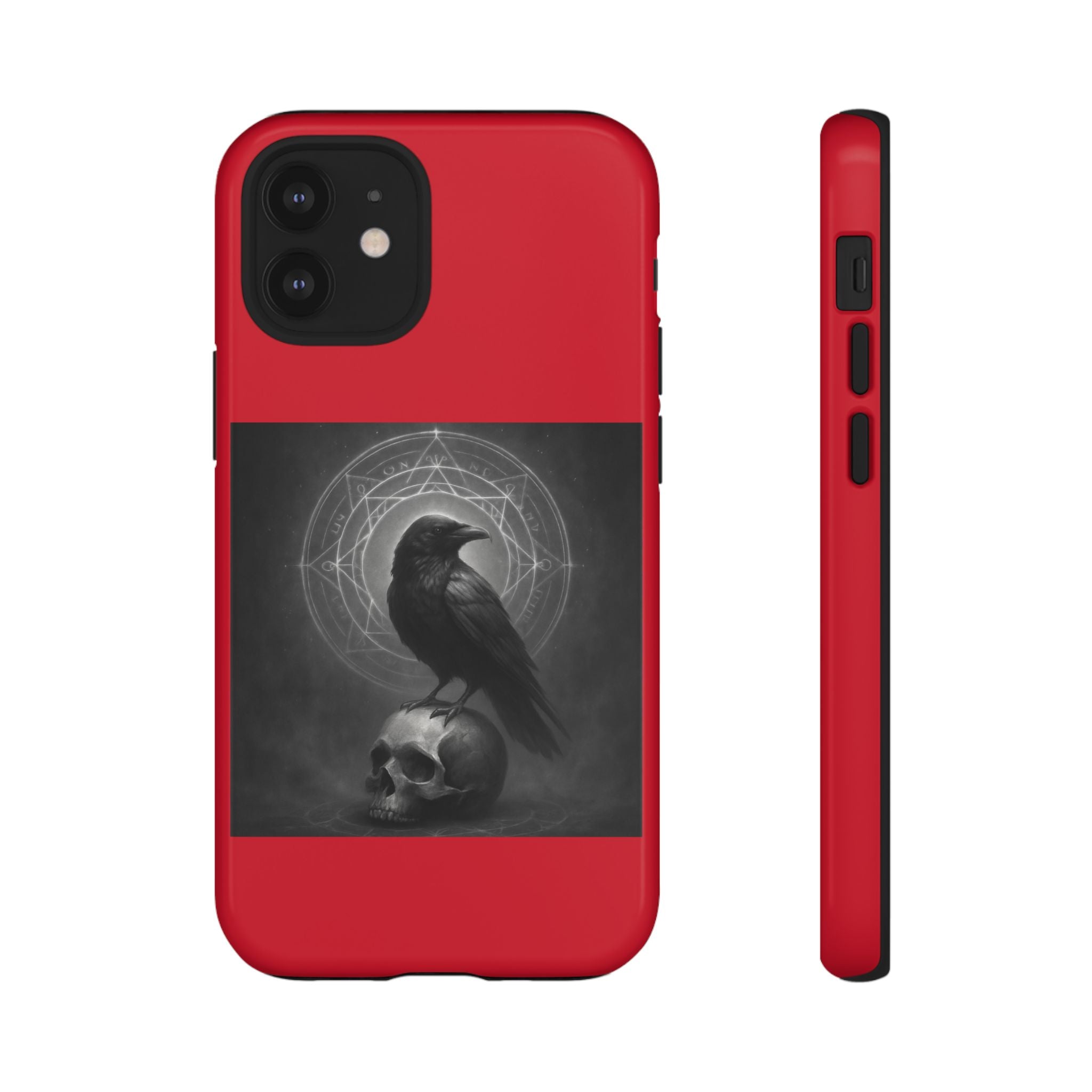 Occult Raven Sigil & Skull Art Cases