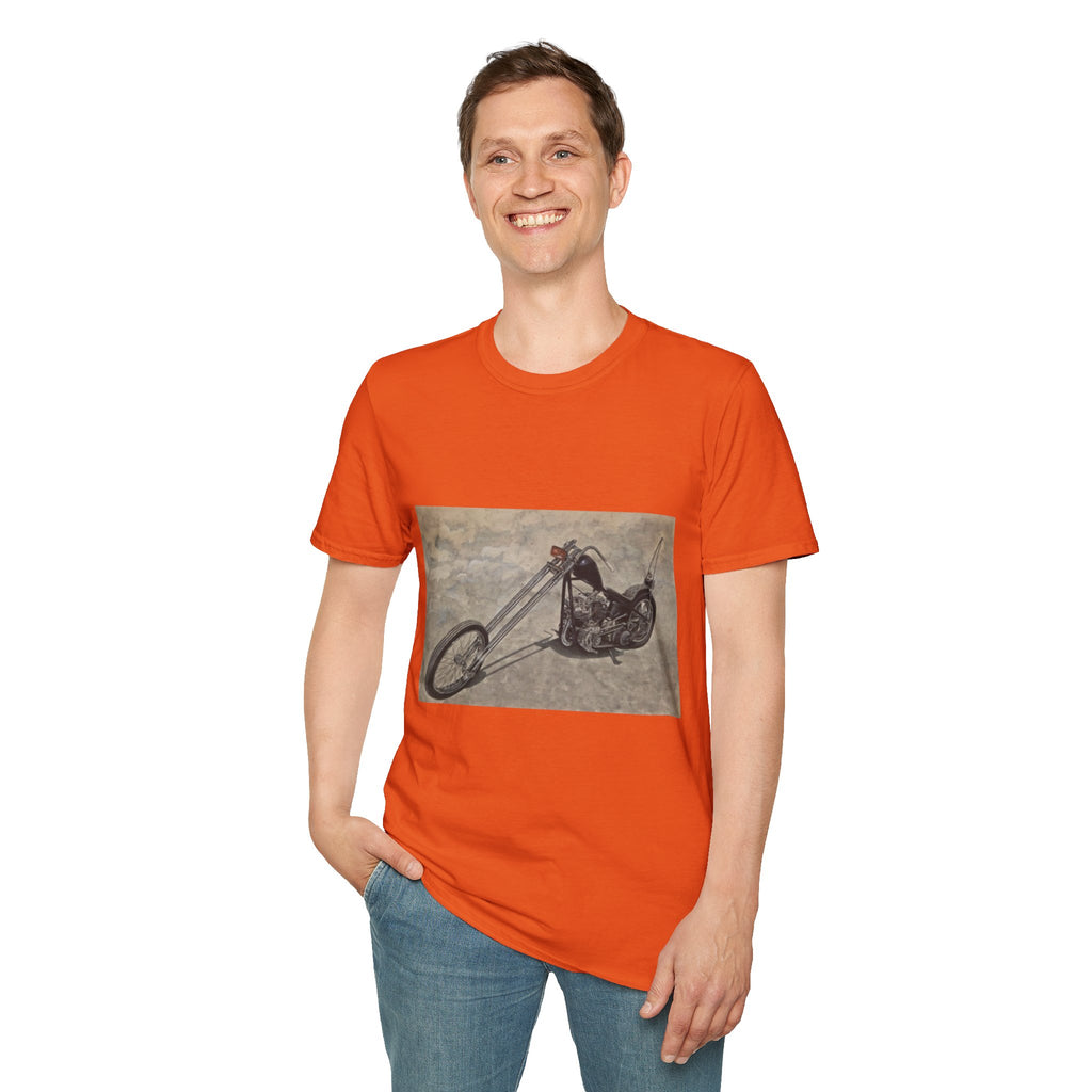 Retro Chopper Motorcycle Poster T-Shirt
