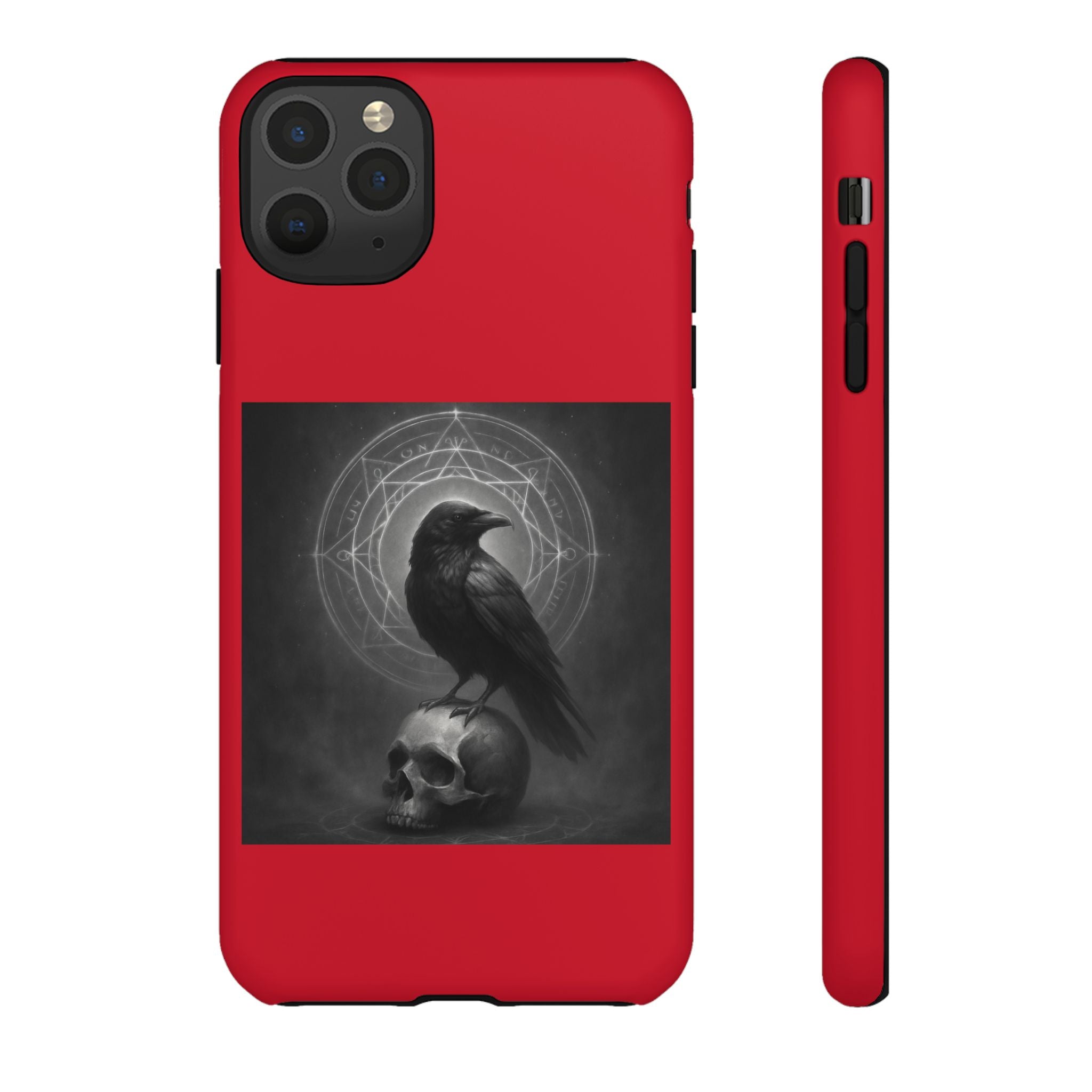 Occult Raven Sigil & Skull Art Cases