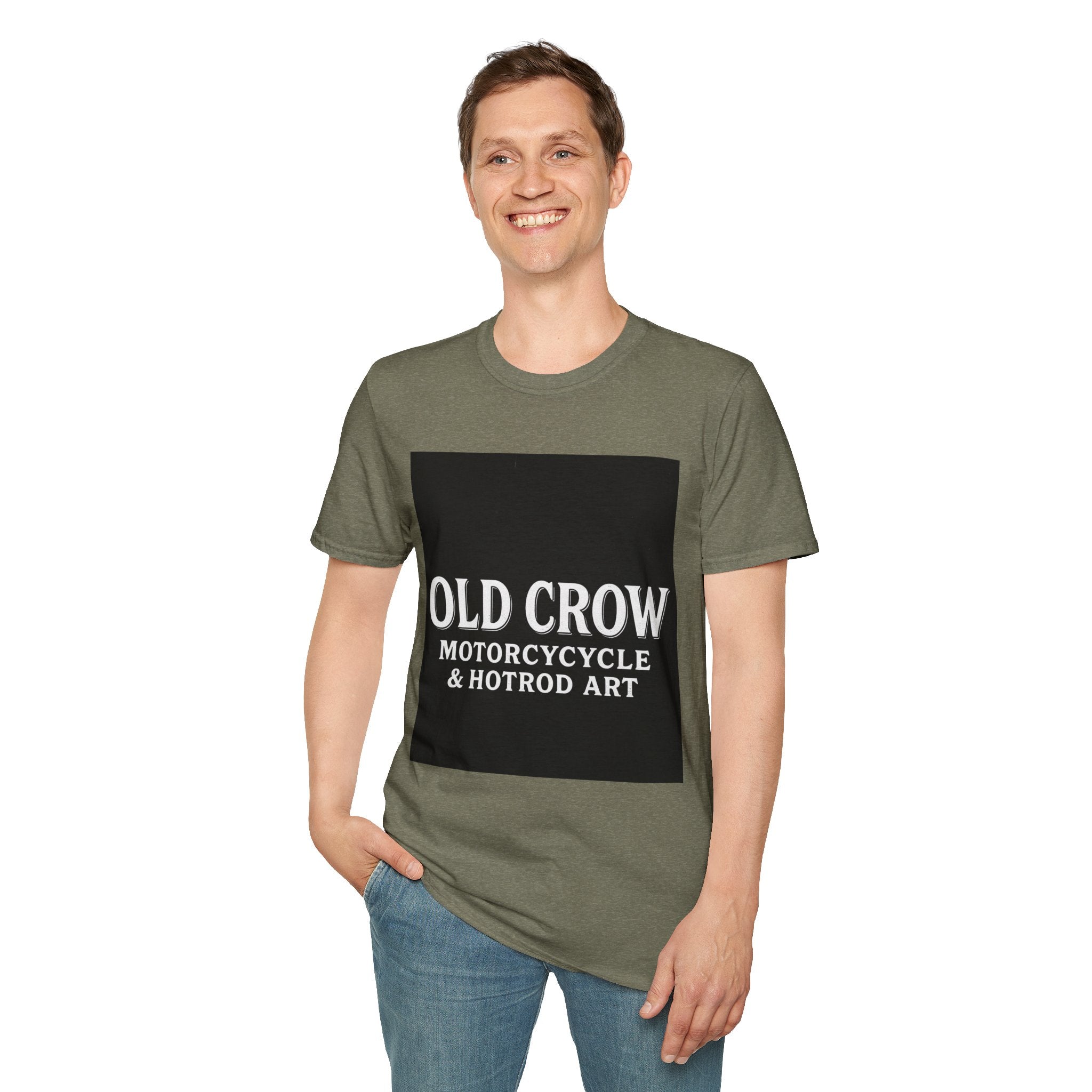 Old Crow Motorcycle & Hotrod Art  T-Shirt
