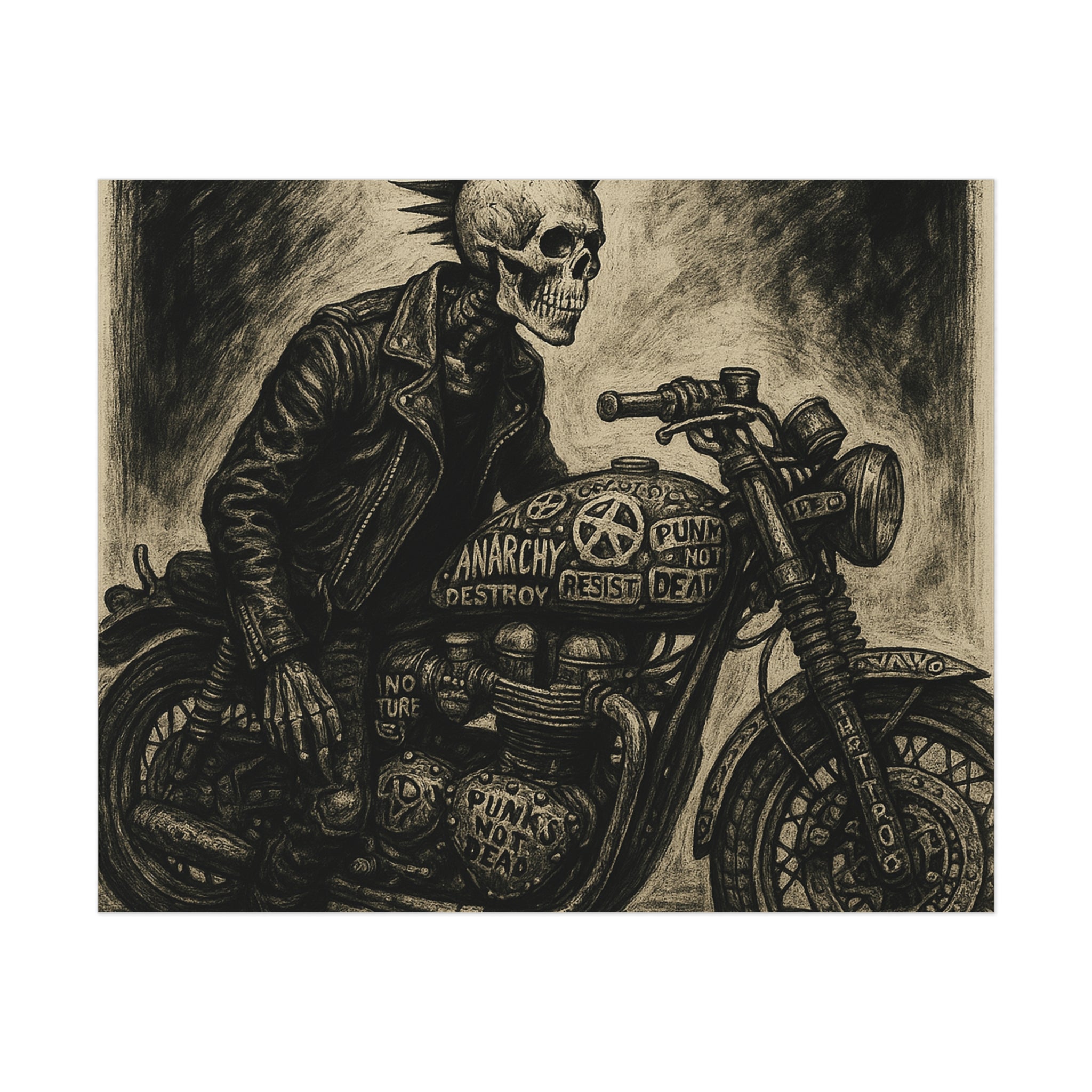 Edgy Motorcycle Art Print