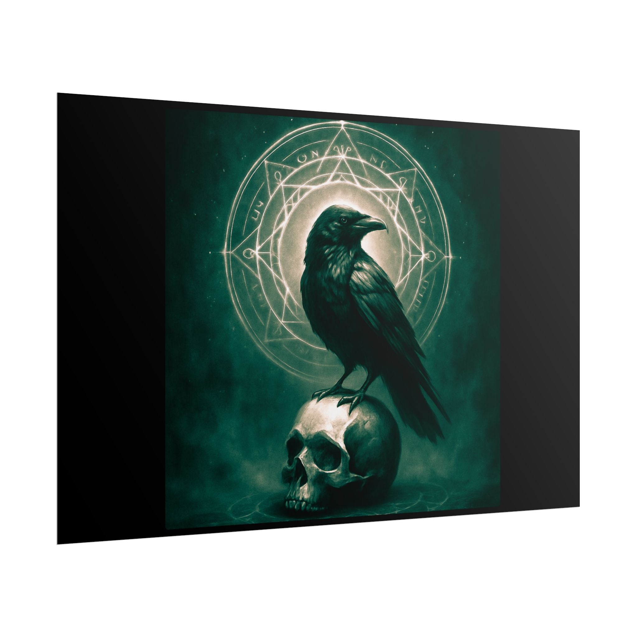 Mystical Raven Art Poster | Dark Aesthetic Wall Decor for Home