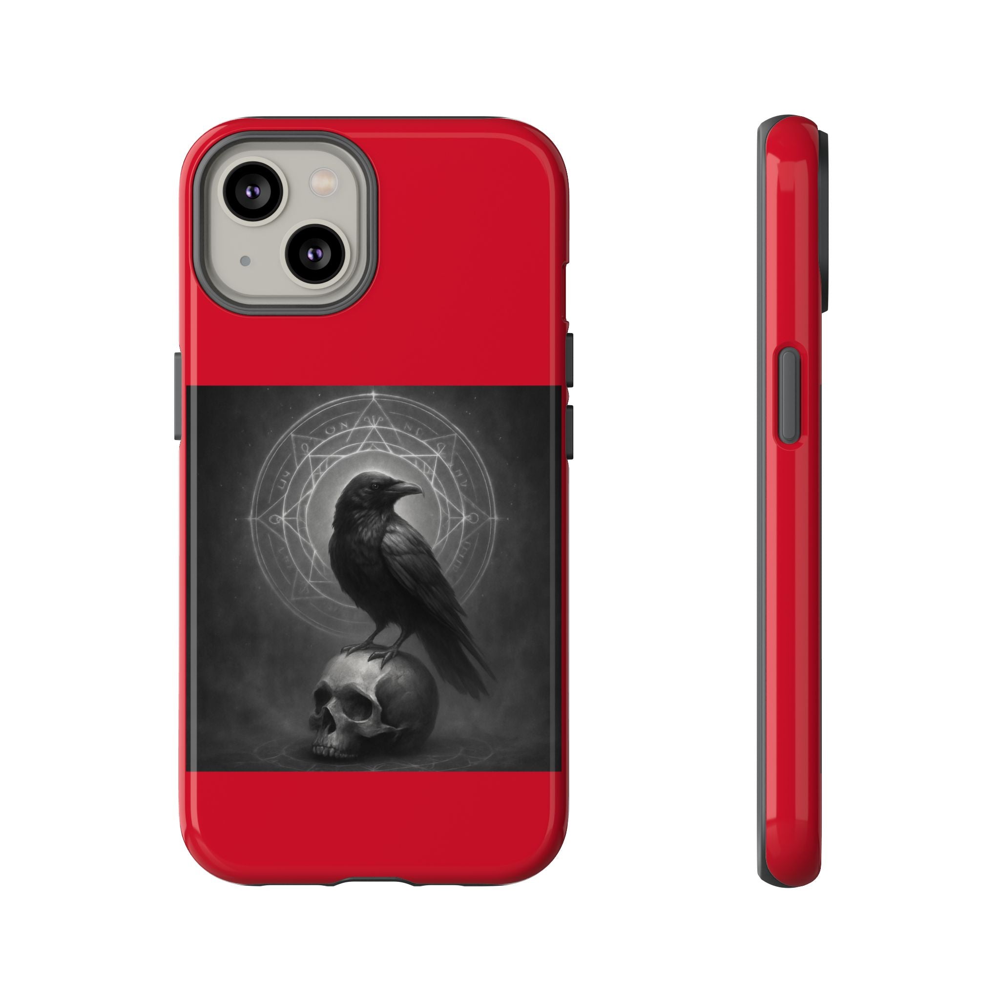 Occult Raven Sigil & Skull Art Cases