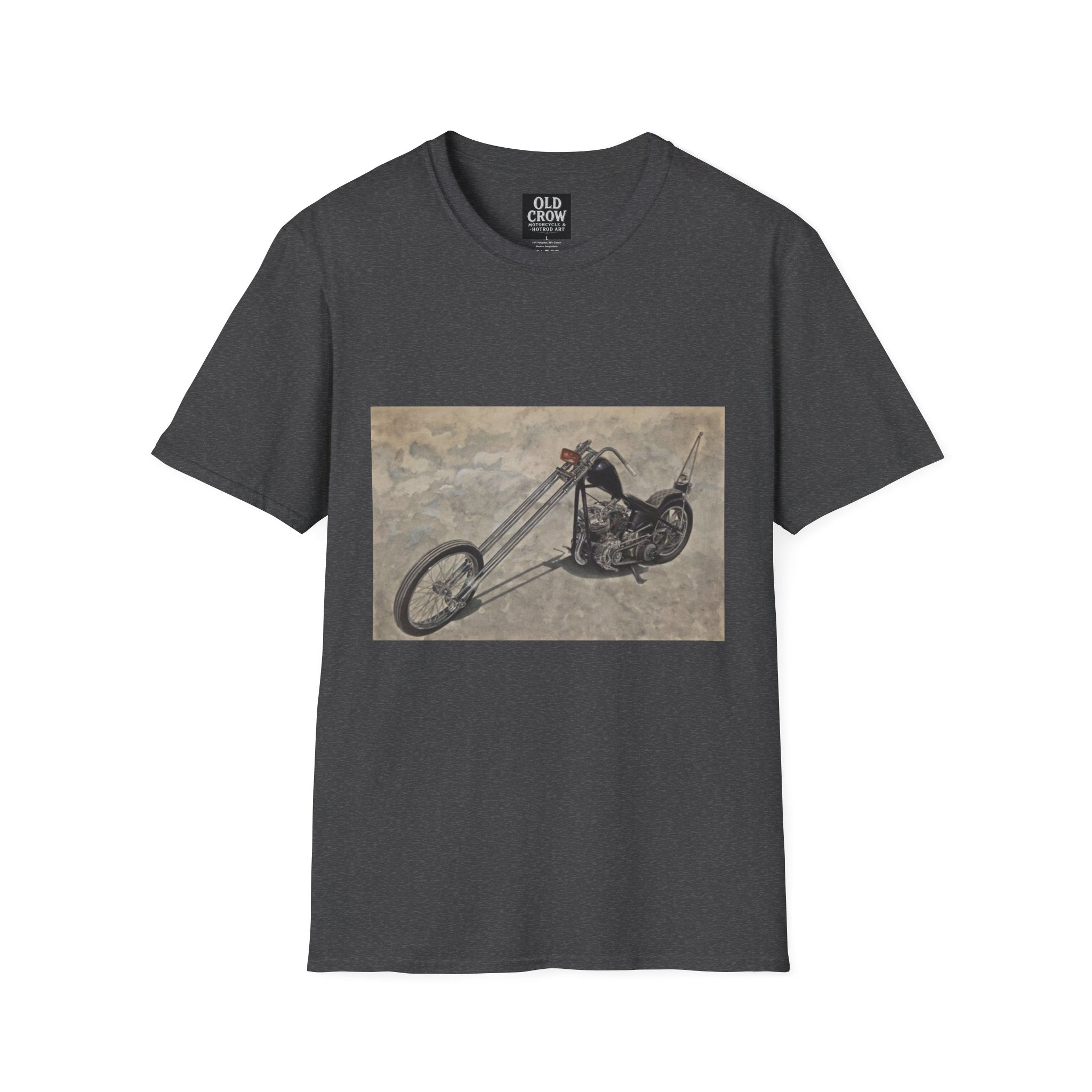 Retro Chopper Motorcycle Poster T-Shirt