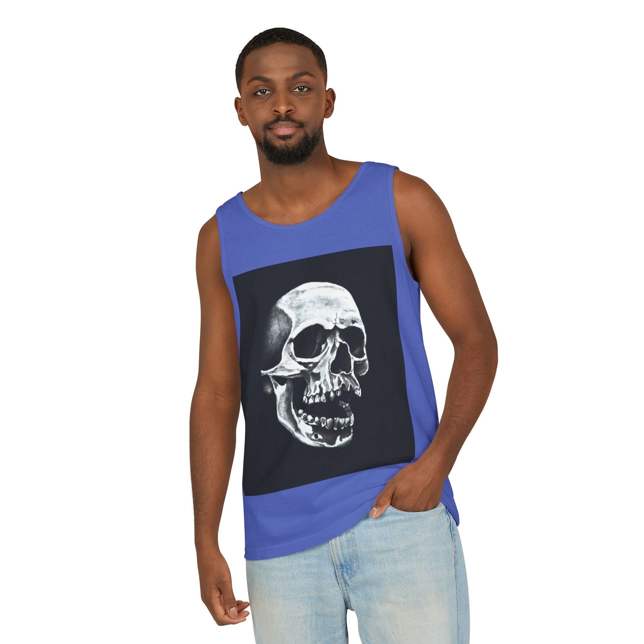 Shadowed Skull Tank Top