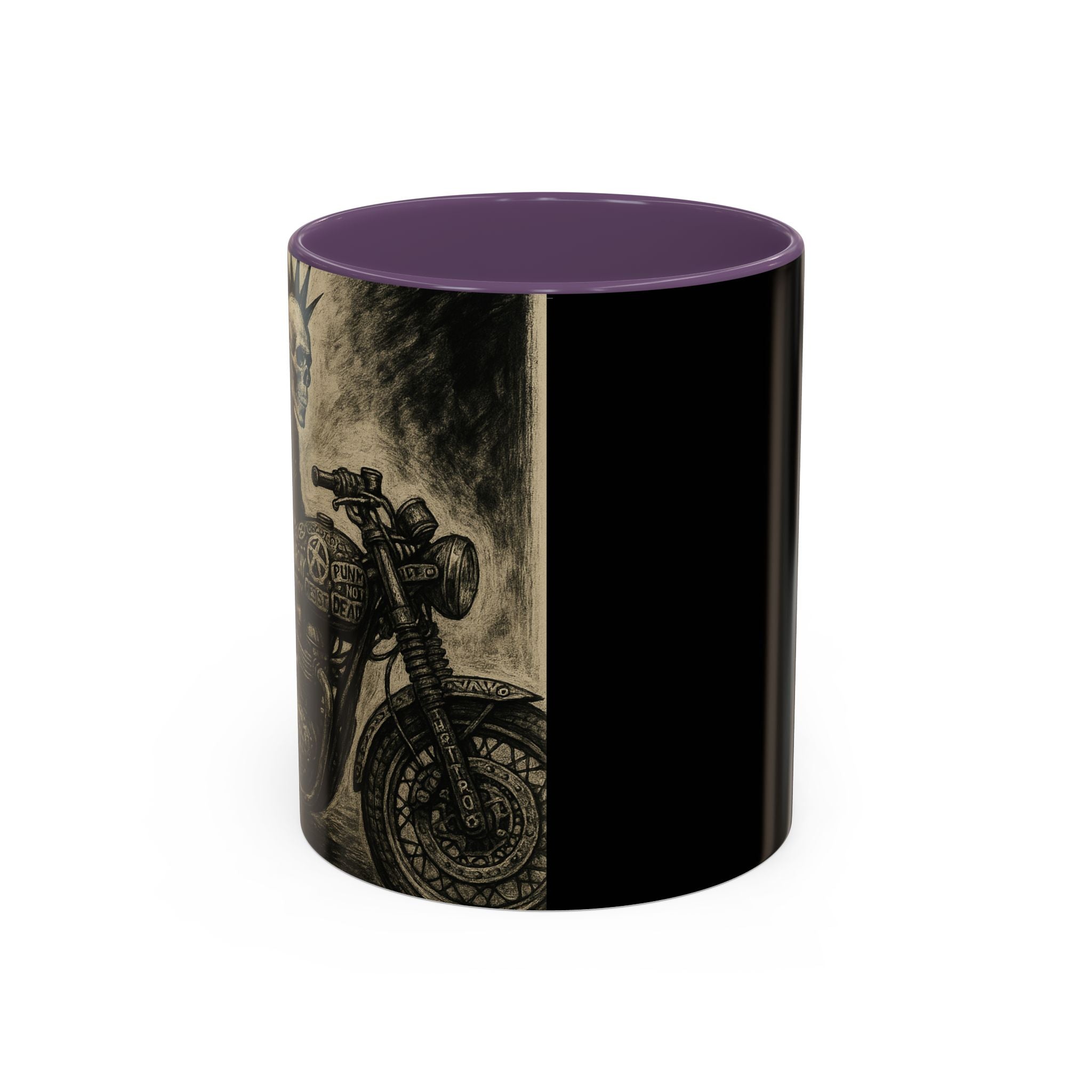 24 Punk Skull  Anarchy Motorcycle Design Mug