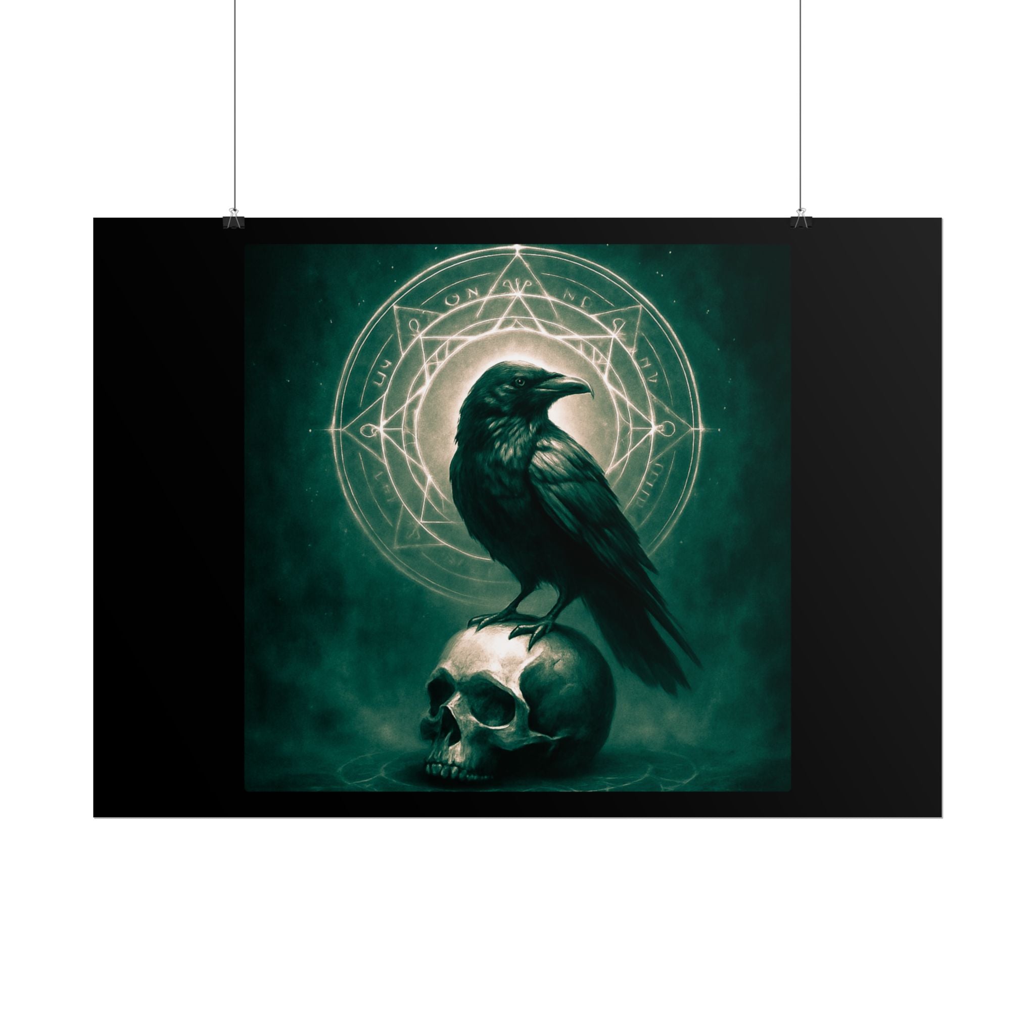 Mystical Raven Art Poster | Dark Aesthetic Wall Decor for Home