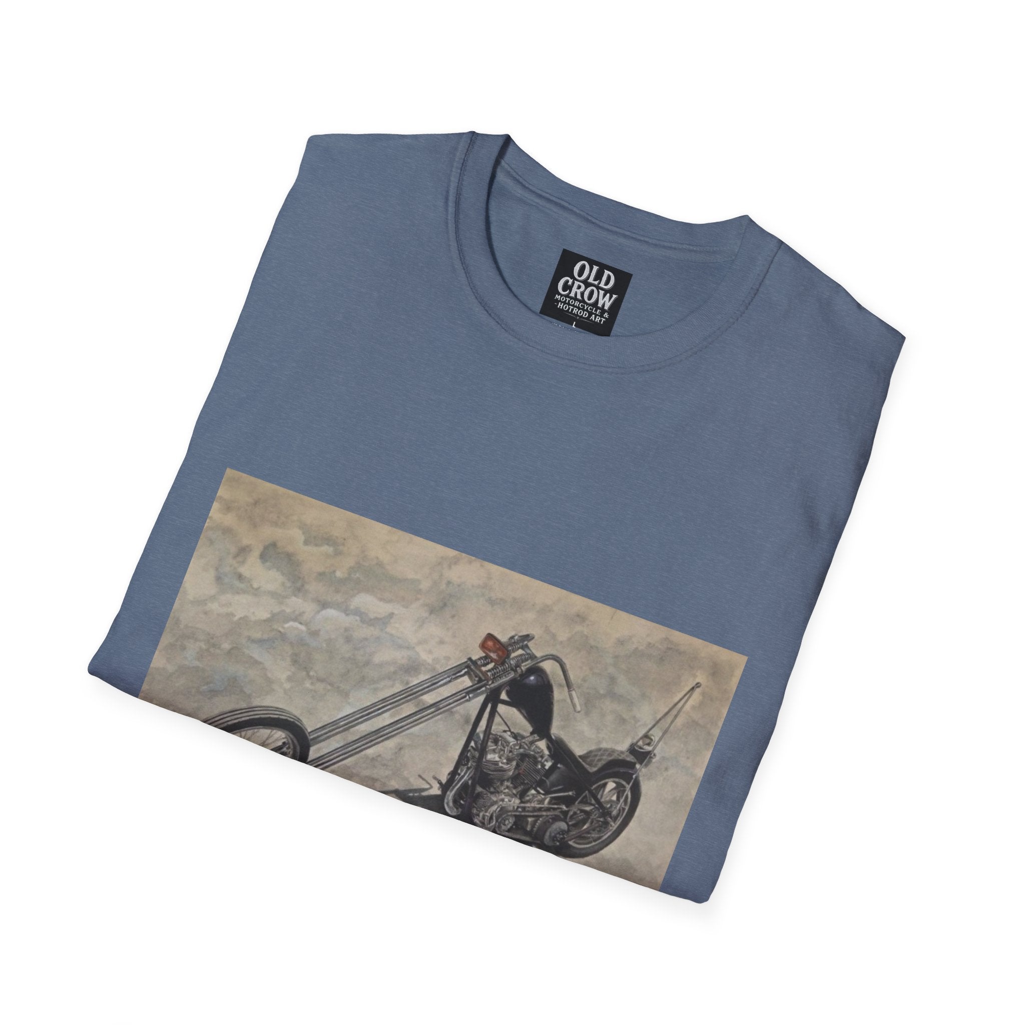 Retro Chopper Motorcycle Poster T-Shirt