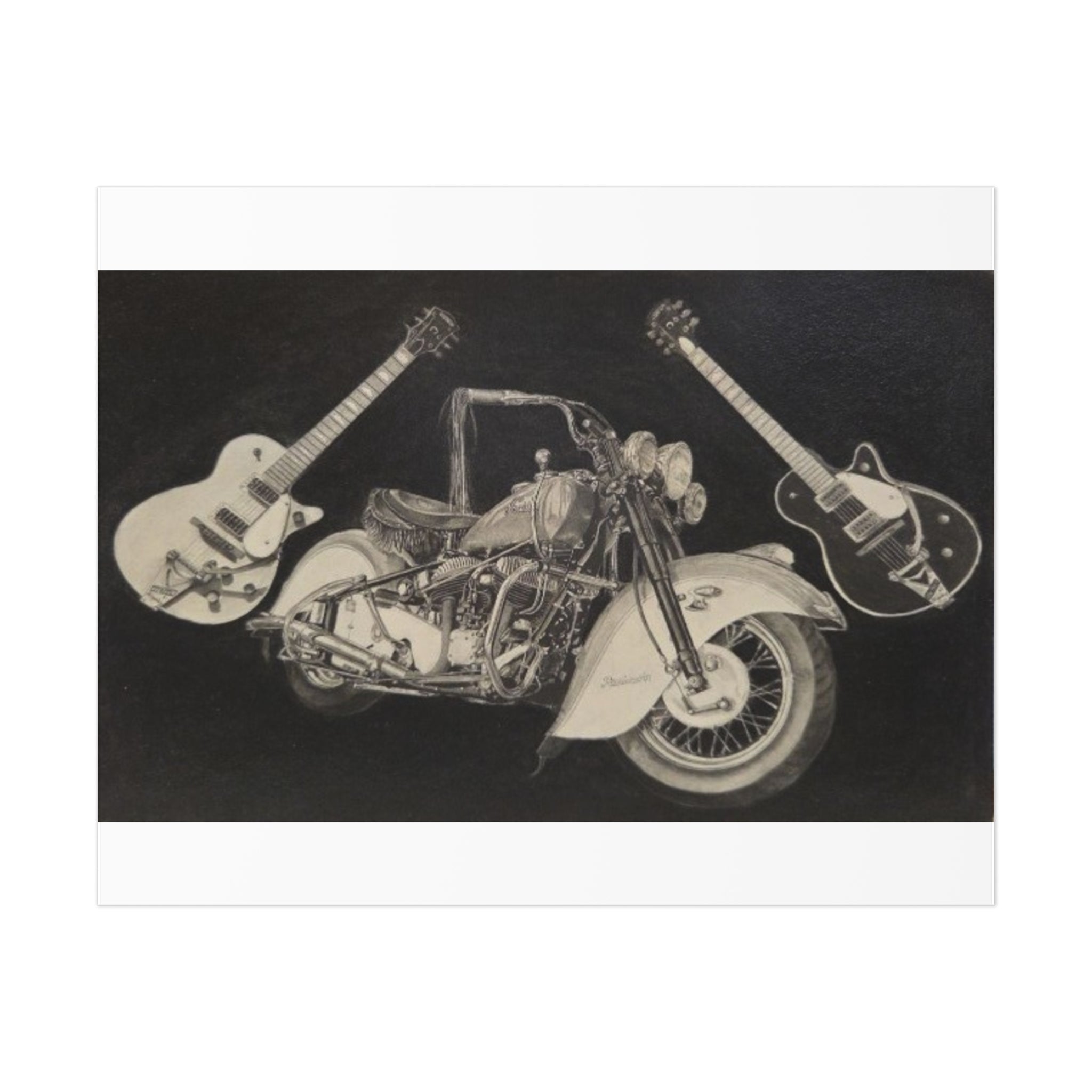 Guitars & Gasoline Art Poster, Music Wall Decor