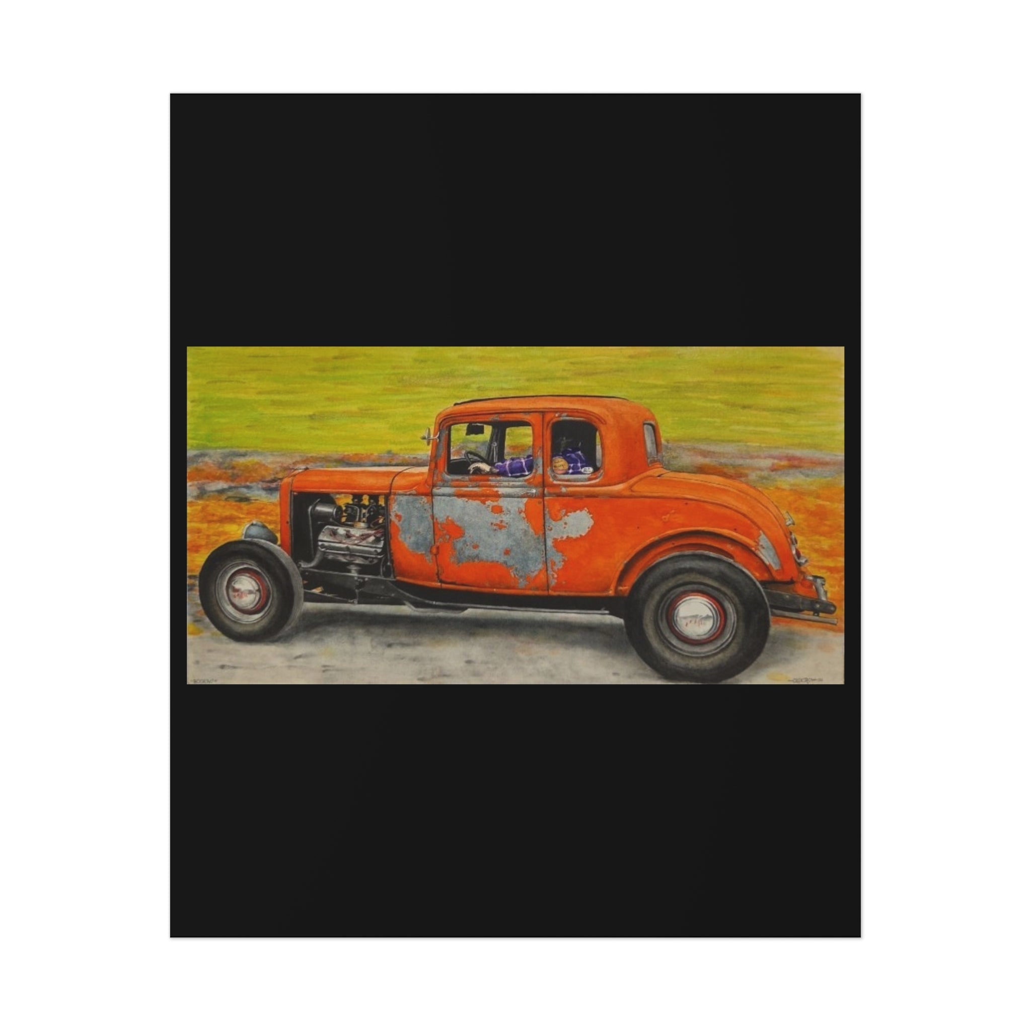 Old Crow Rust Runner Car Art Poster