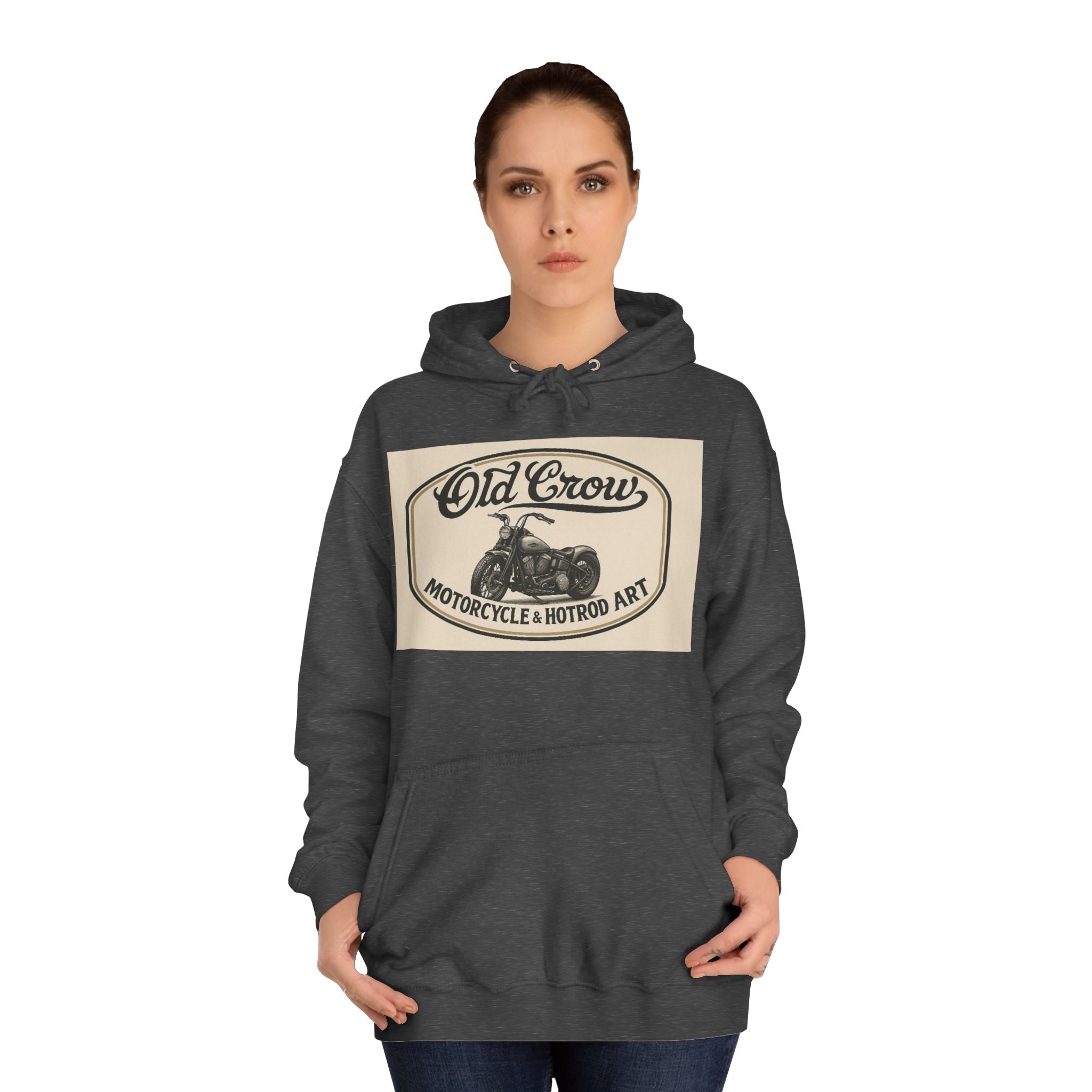Old Crow Motorcycle & Hotrod College Hoodie