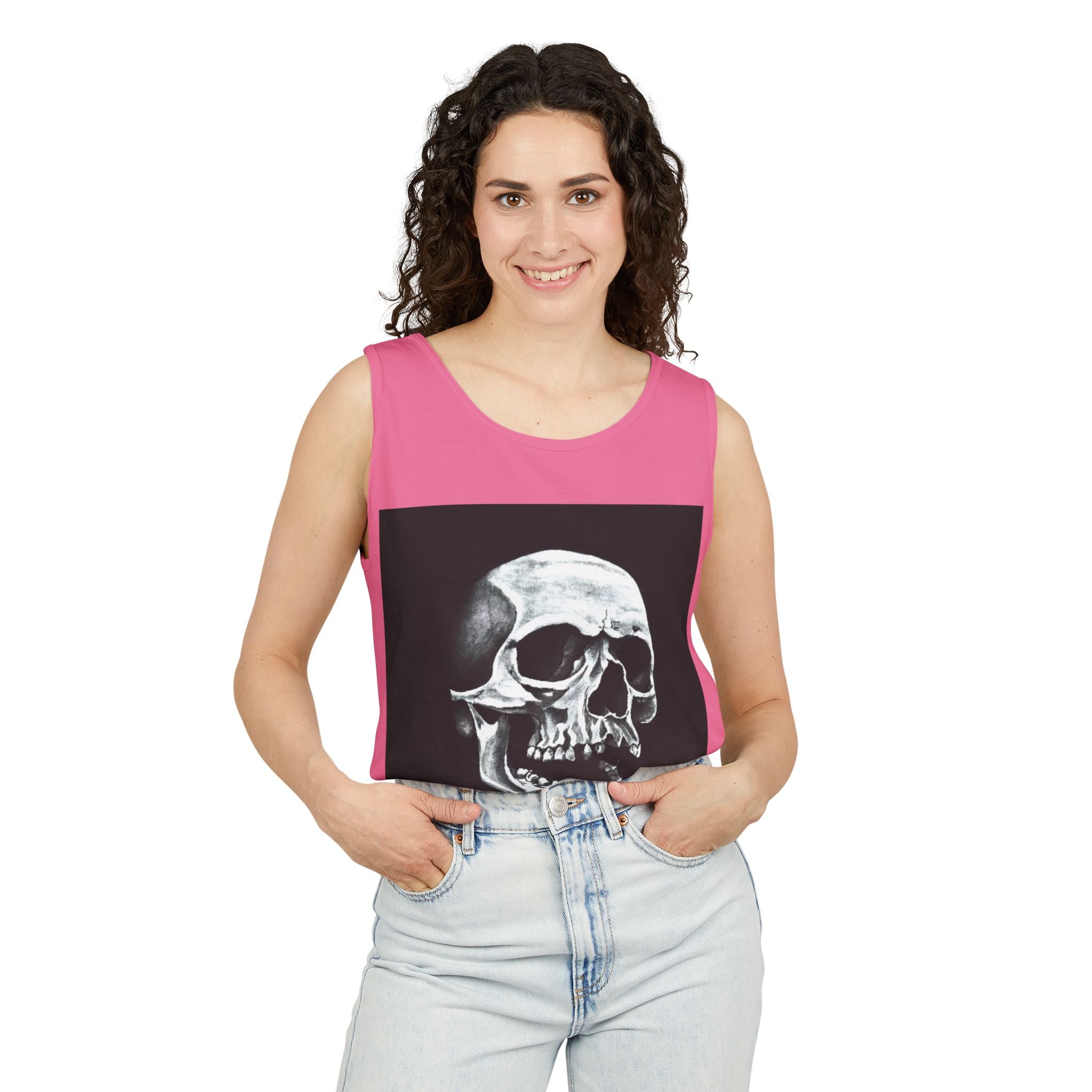Shadowed Skull Tank Top