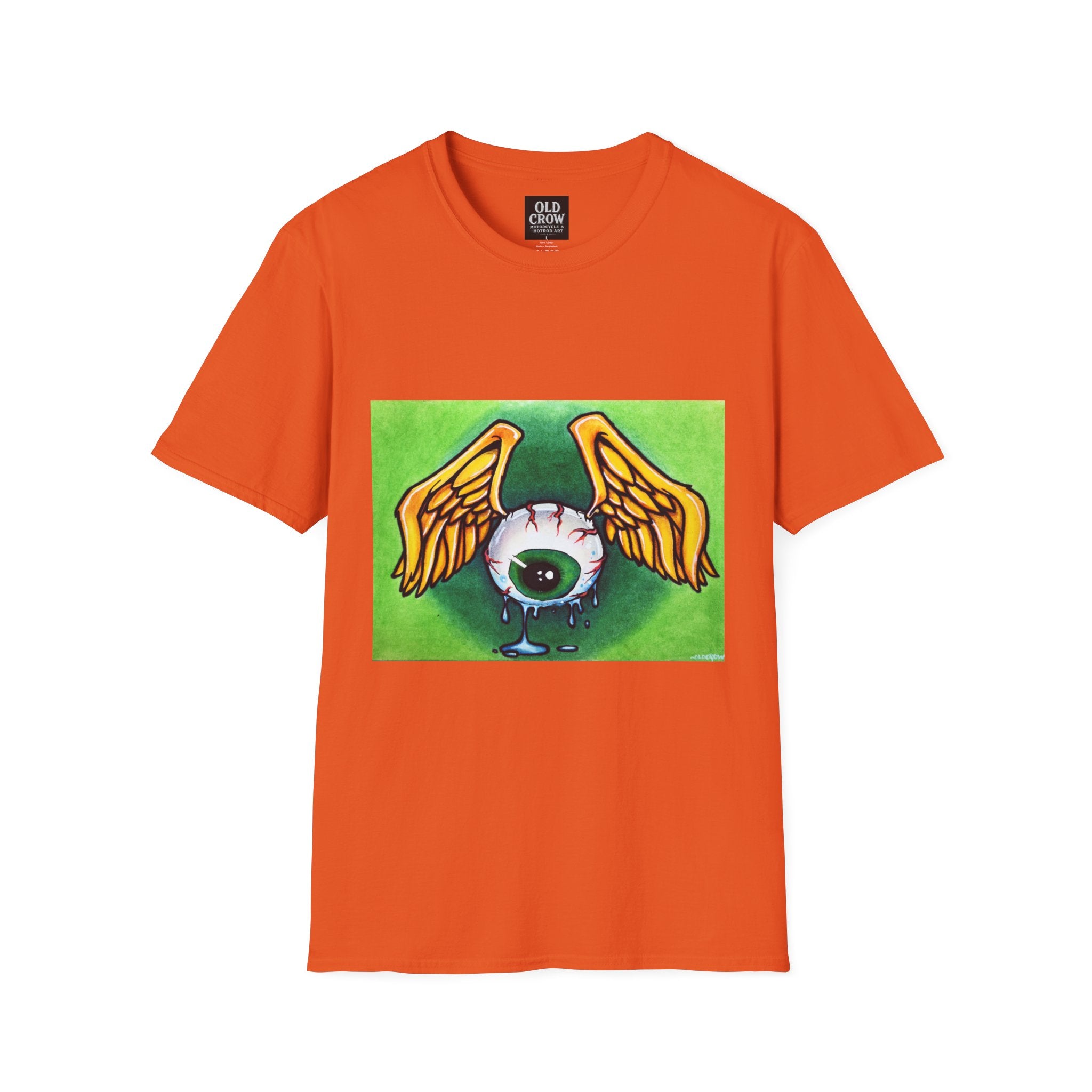 Flying Eyeball Art Print Softstyle T-Shirt