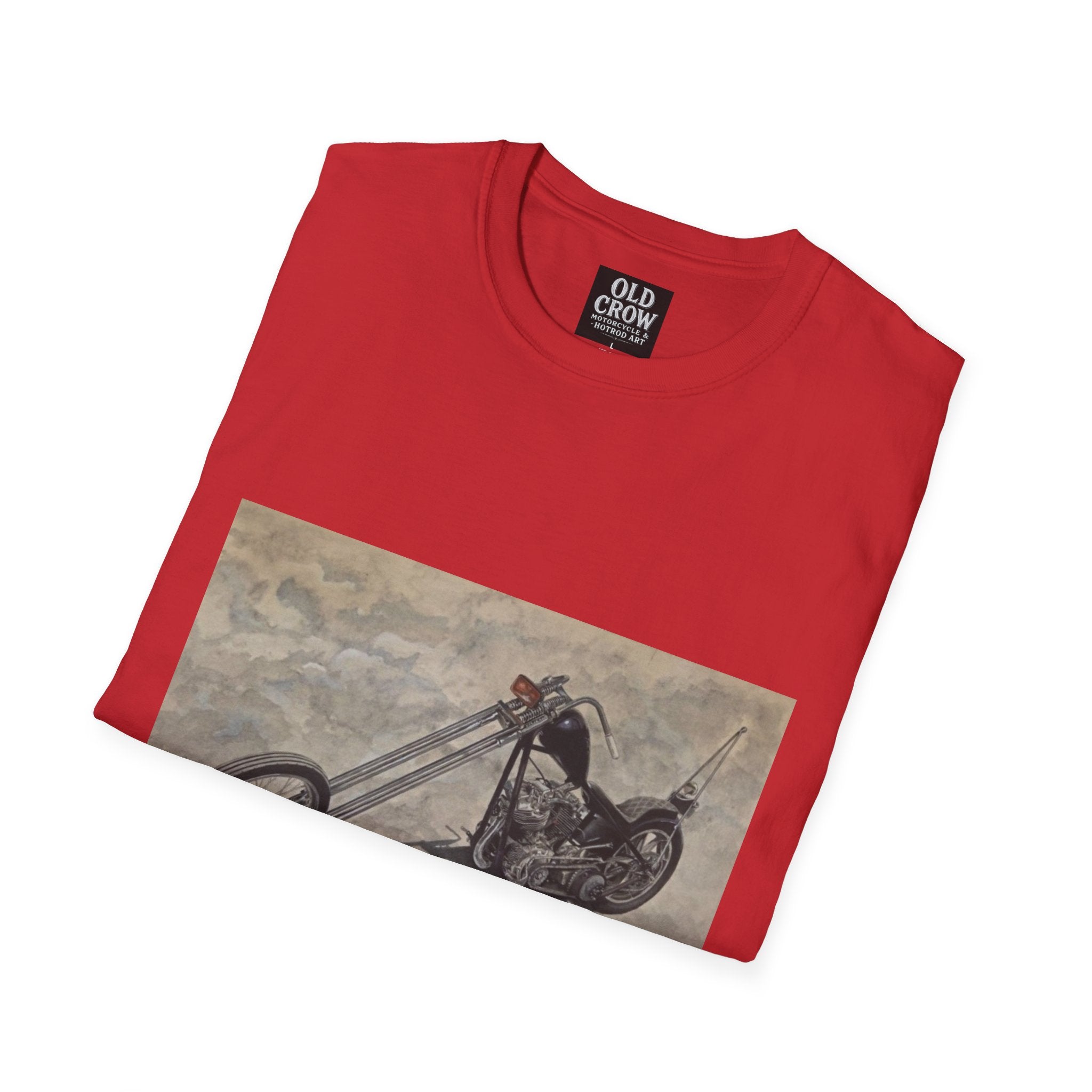 Retro Chopper Motorcycle Poster T-Shirt