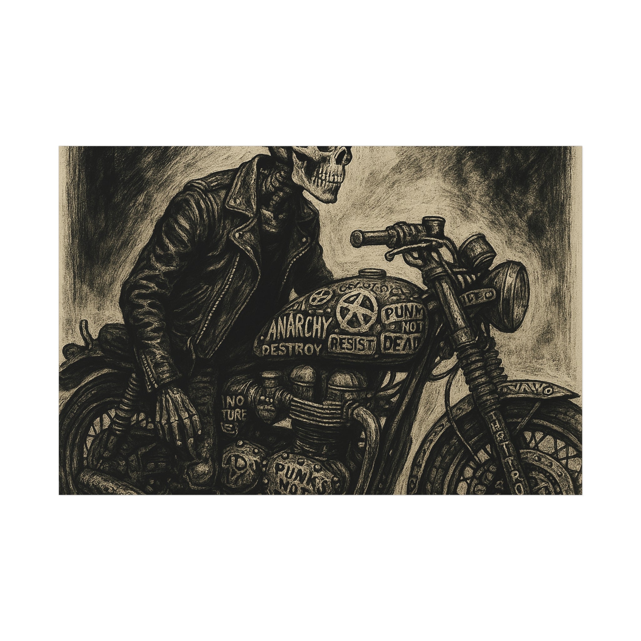 Edgy Motorcycle Art Print