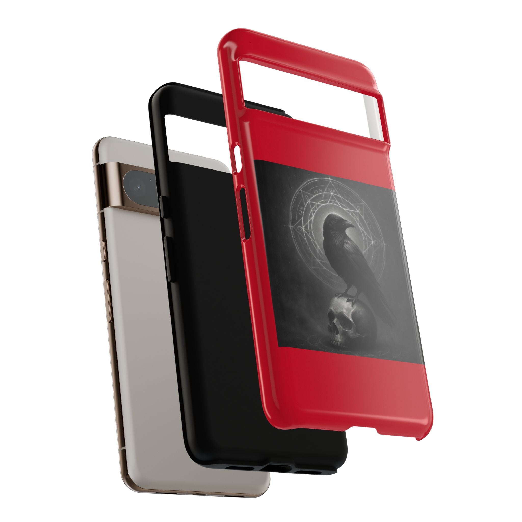 Occult Raven Sigil & Skull Art Cases
