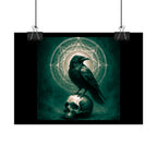Mystical Raven Art Poster | Dark Aesthetic Wall Decor for Home