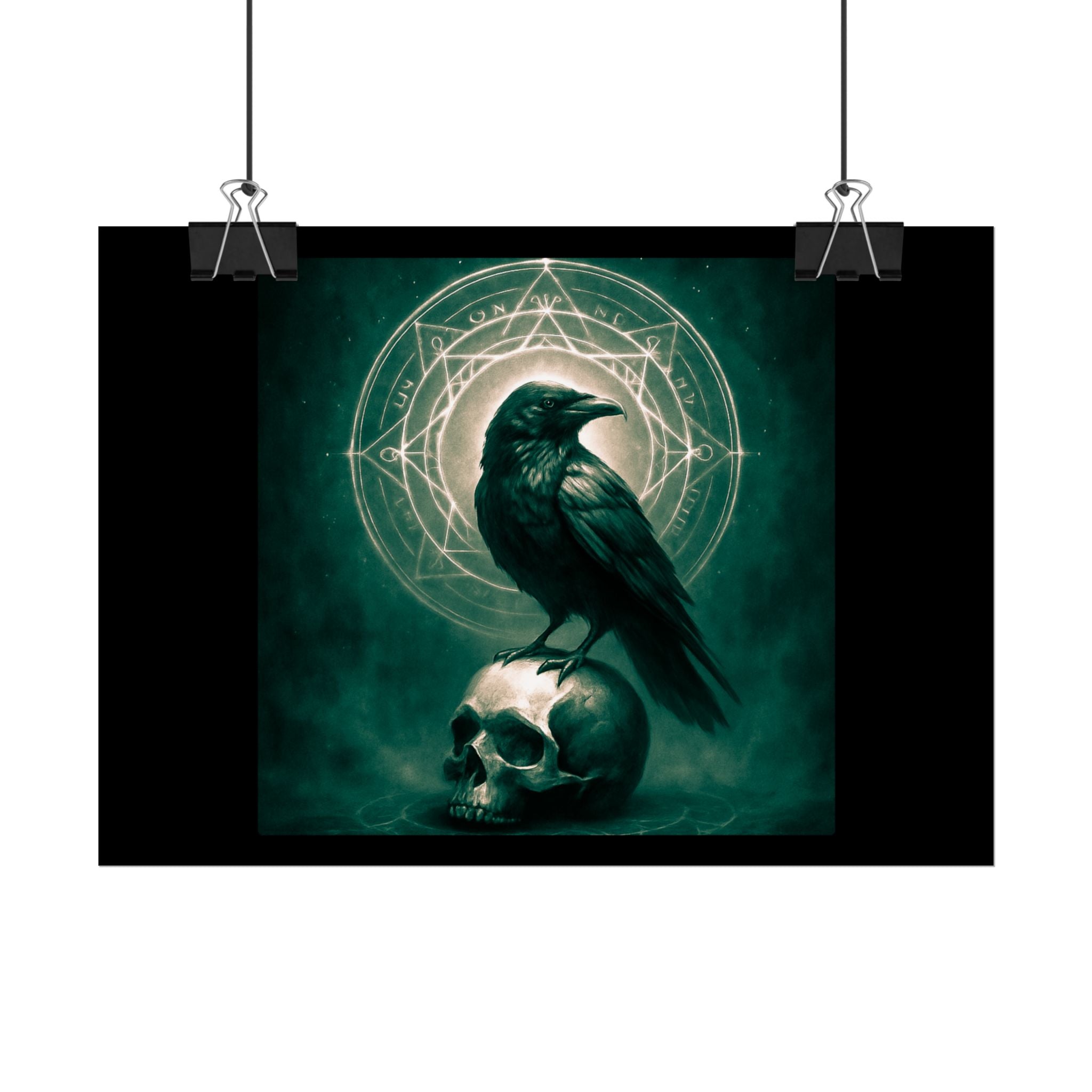 Mystical Raven Art Poster | Dark Aesthetic Wall Decor for Home