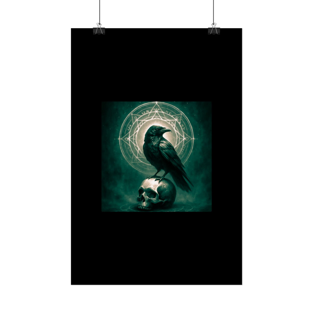 Mystical Raven Art Poster | Dark Aesthetic Wall Decor for Home