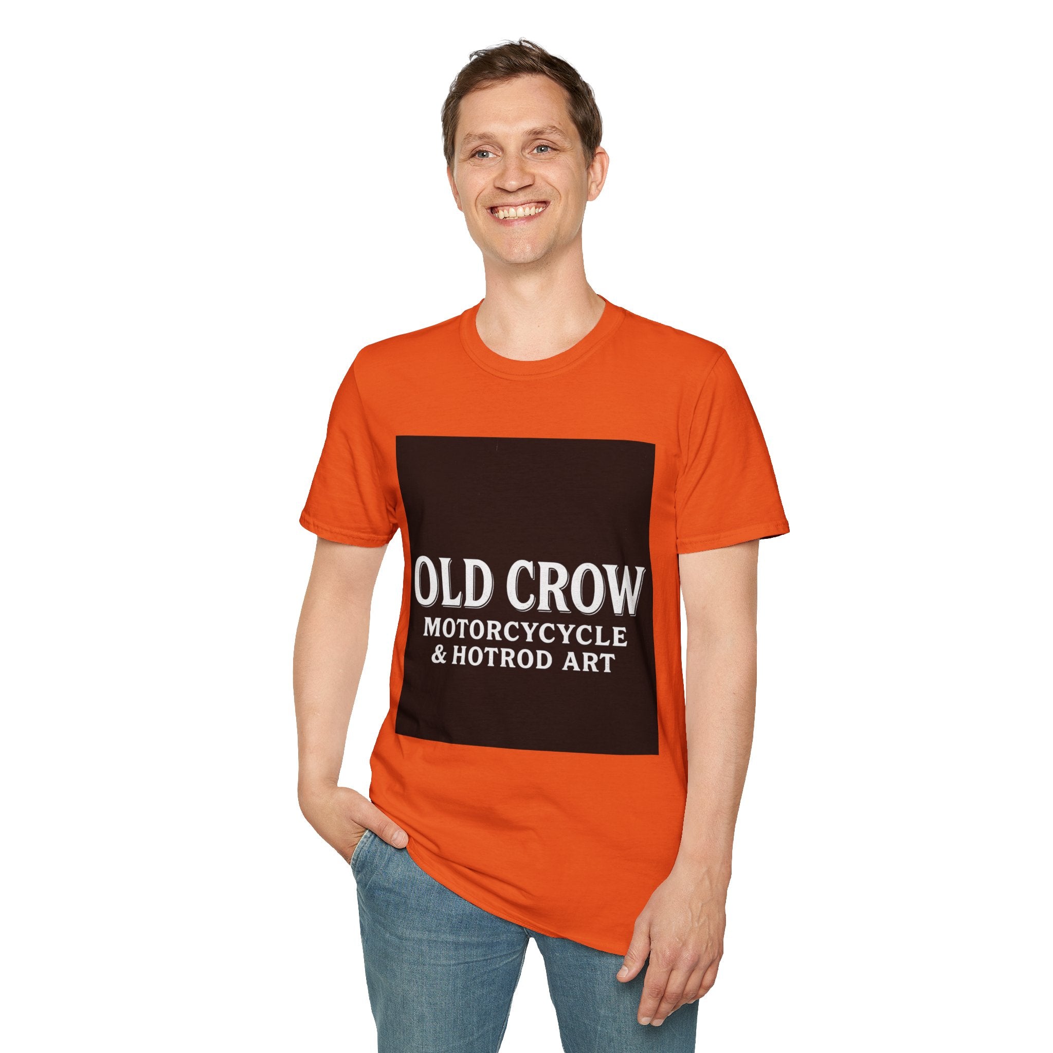 Old Crow Motorcycle & Hotrod Art  T-Shirt