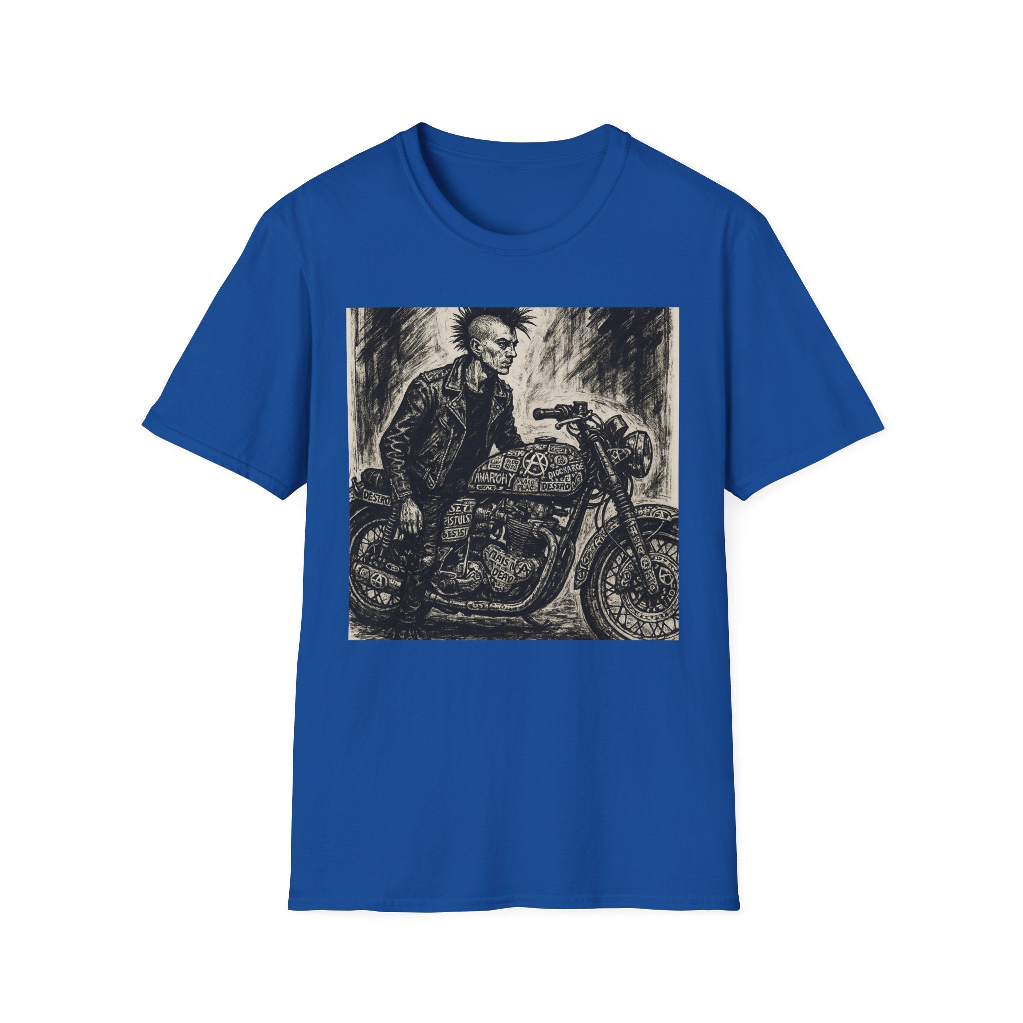 Punk Biker Illustration T-Shirt