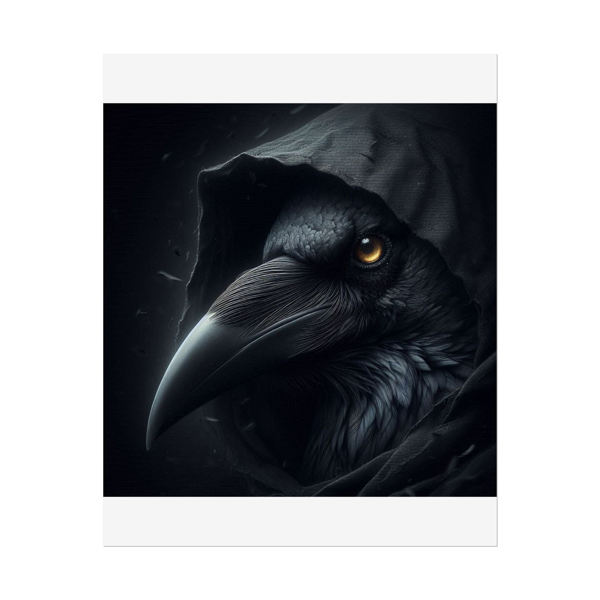 Dark Raven Hooded Rolled Poster