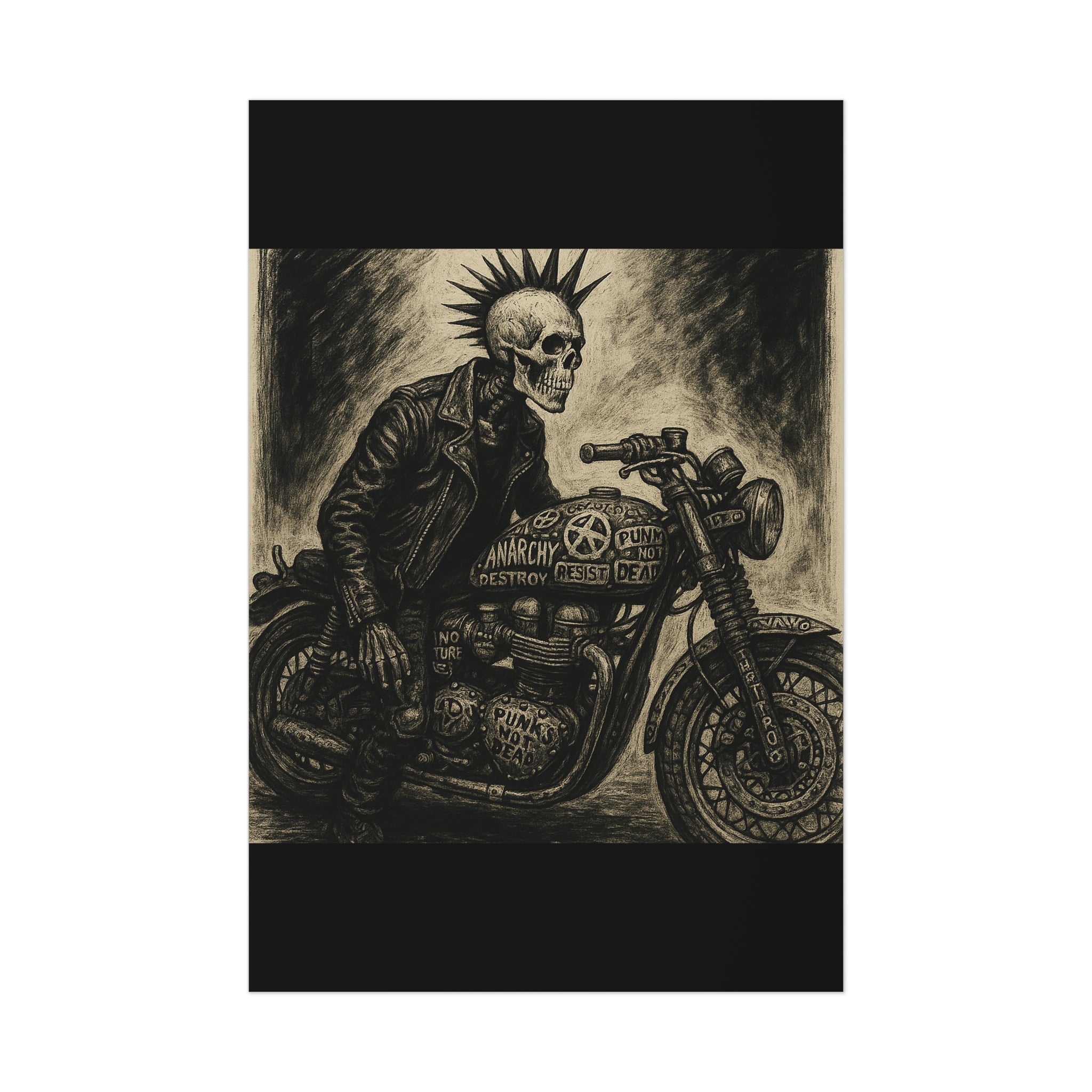 Edgy Motorcycle Art Print