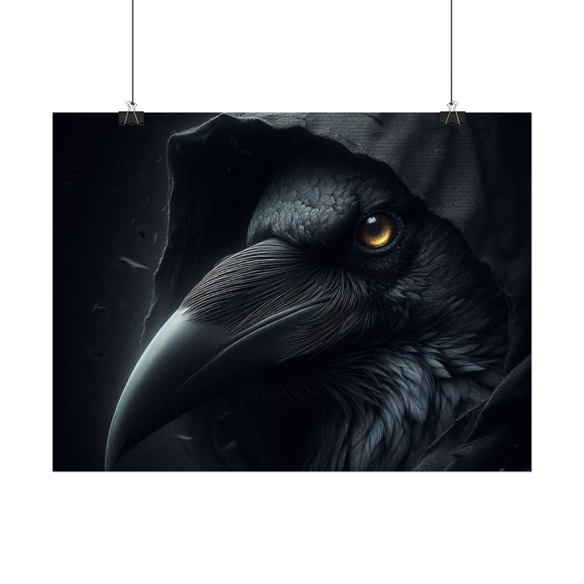 Dark Raven Hooded Rolled Poster