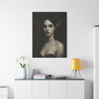Gothic Art Canvas Print, Demon Aesthetic Home Decor, Dark Fantasy Wall Art, Witchy Room Decoration, Unique Gift for Halloween, Edgy Art