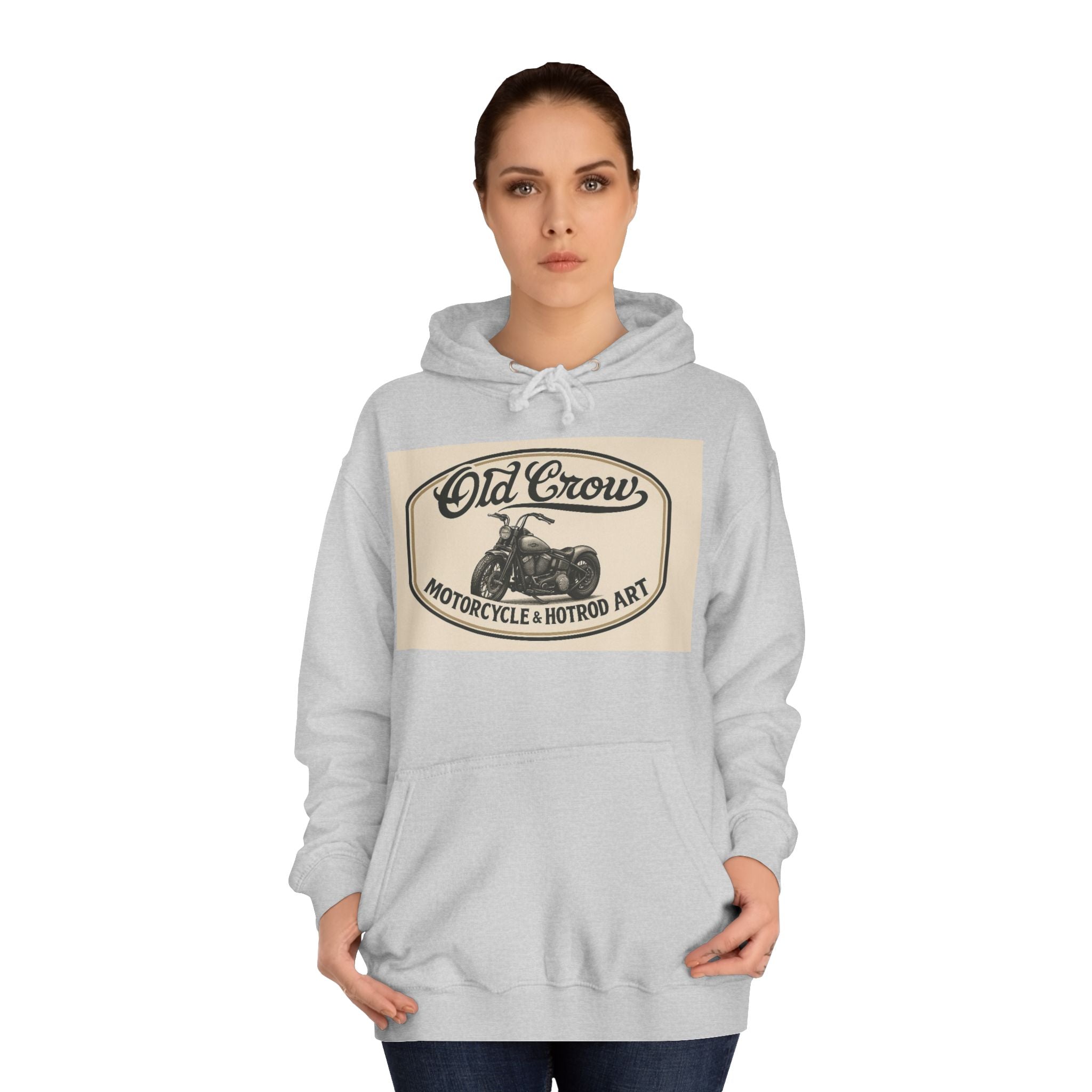 Old Crow Motorcycle & Hotrod College Hoodie
