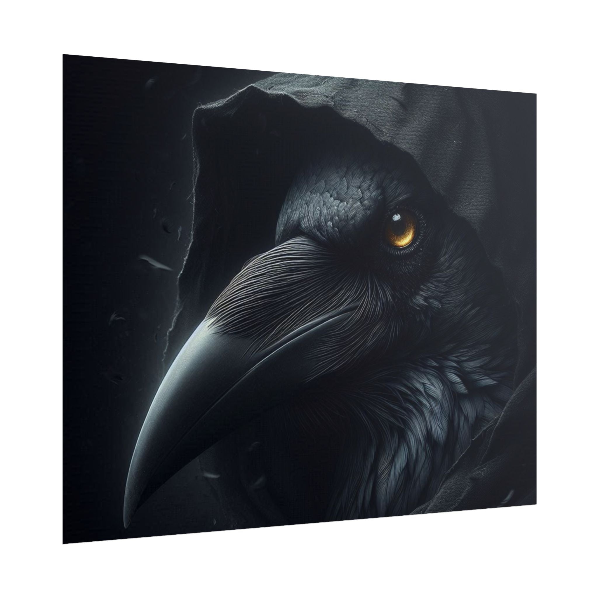 Dark Raven Hooded Rolled Poster