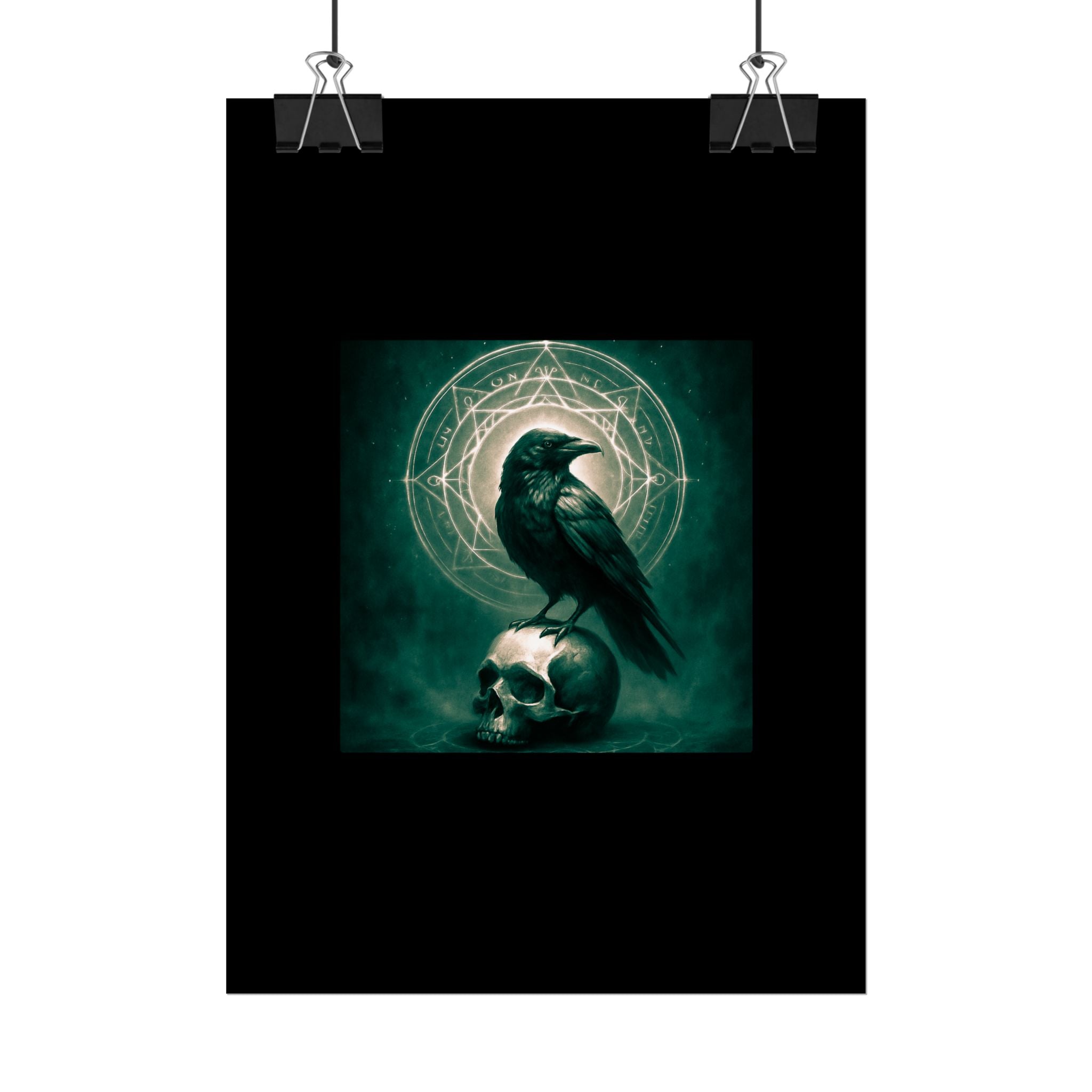 Mystical Raven Art Poster | Dark Aesthetic Wall Decor for Home